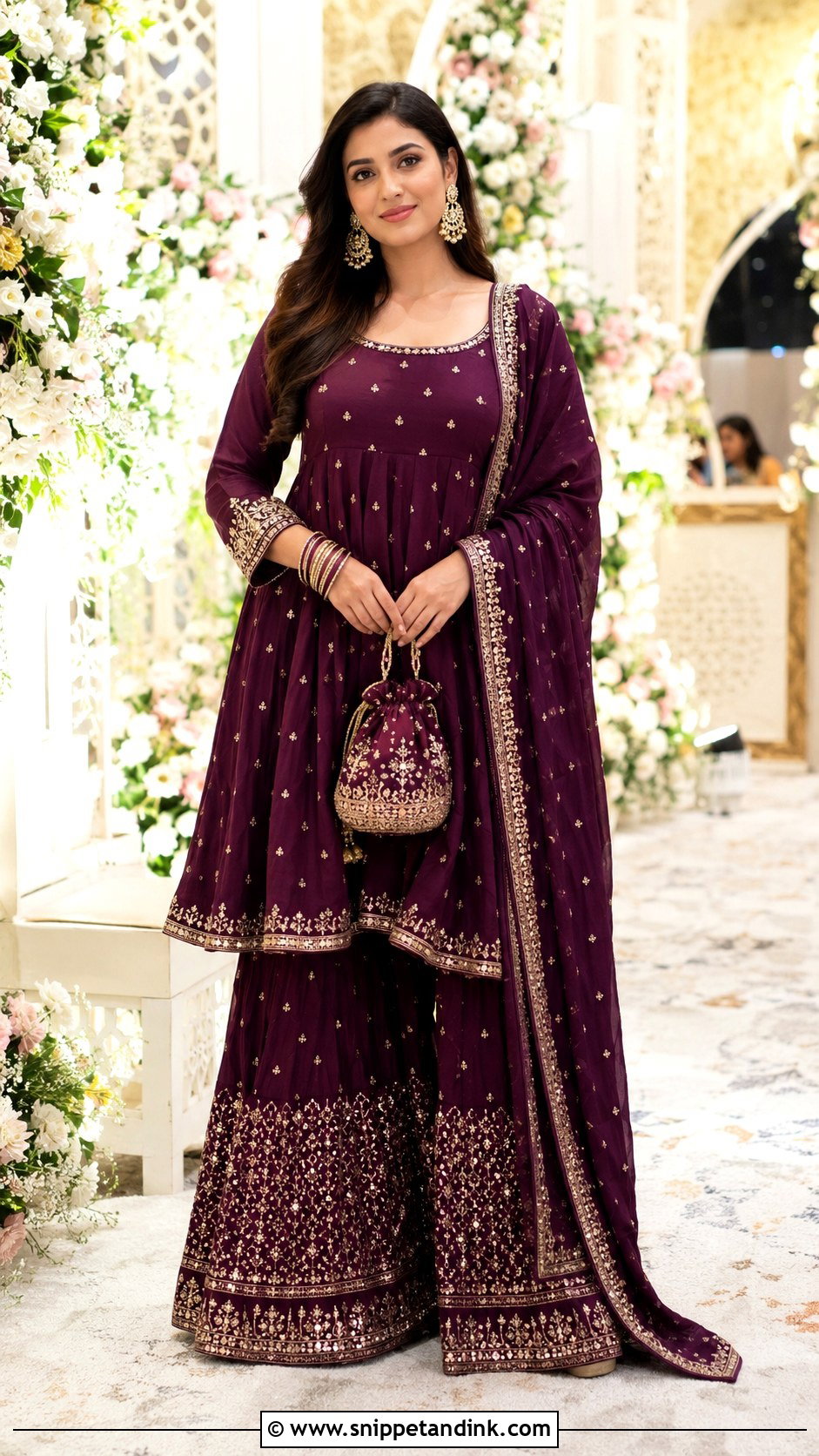 Anarkali Dress With Sharara Pants - Snippet and Ink - 20 Grand Anarkali Dress Ideas