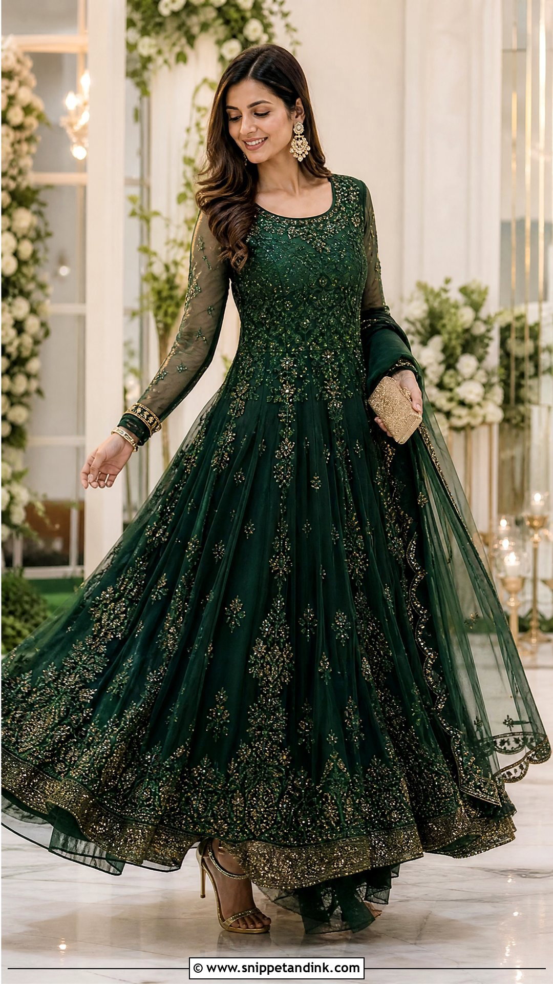 Anarkali Gown Dress - Snippet and Ink - 25 Latest Indian Style Wedding Dresses