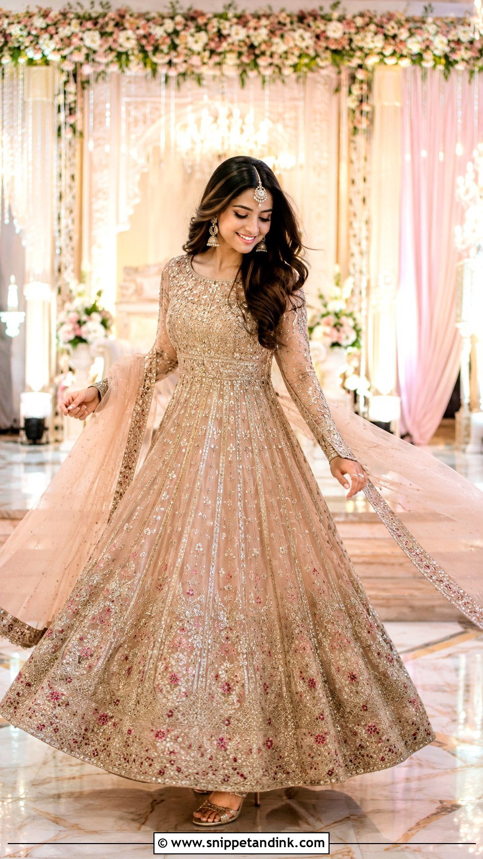Anarkali Gown For Bride - Snippet and Ink - 25 Sangeet Outfit for Bride Ideas