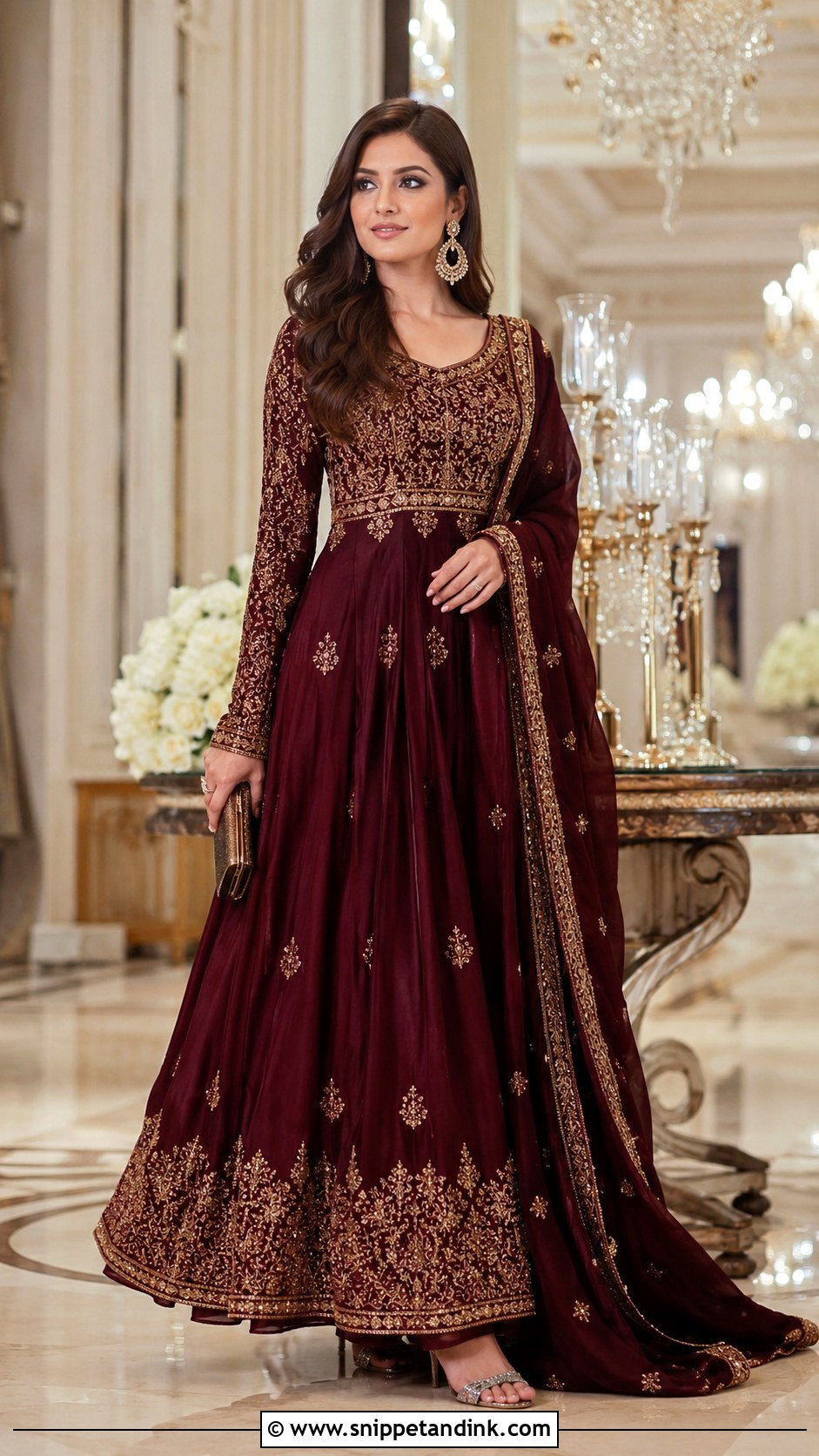 Anarkali Gown For Reception - Snippet and Ink - 25 Indian Sisters Wedding Dress Ideas