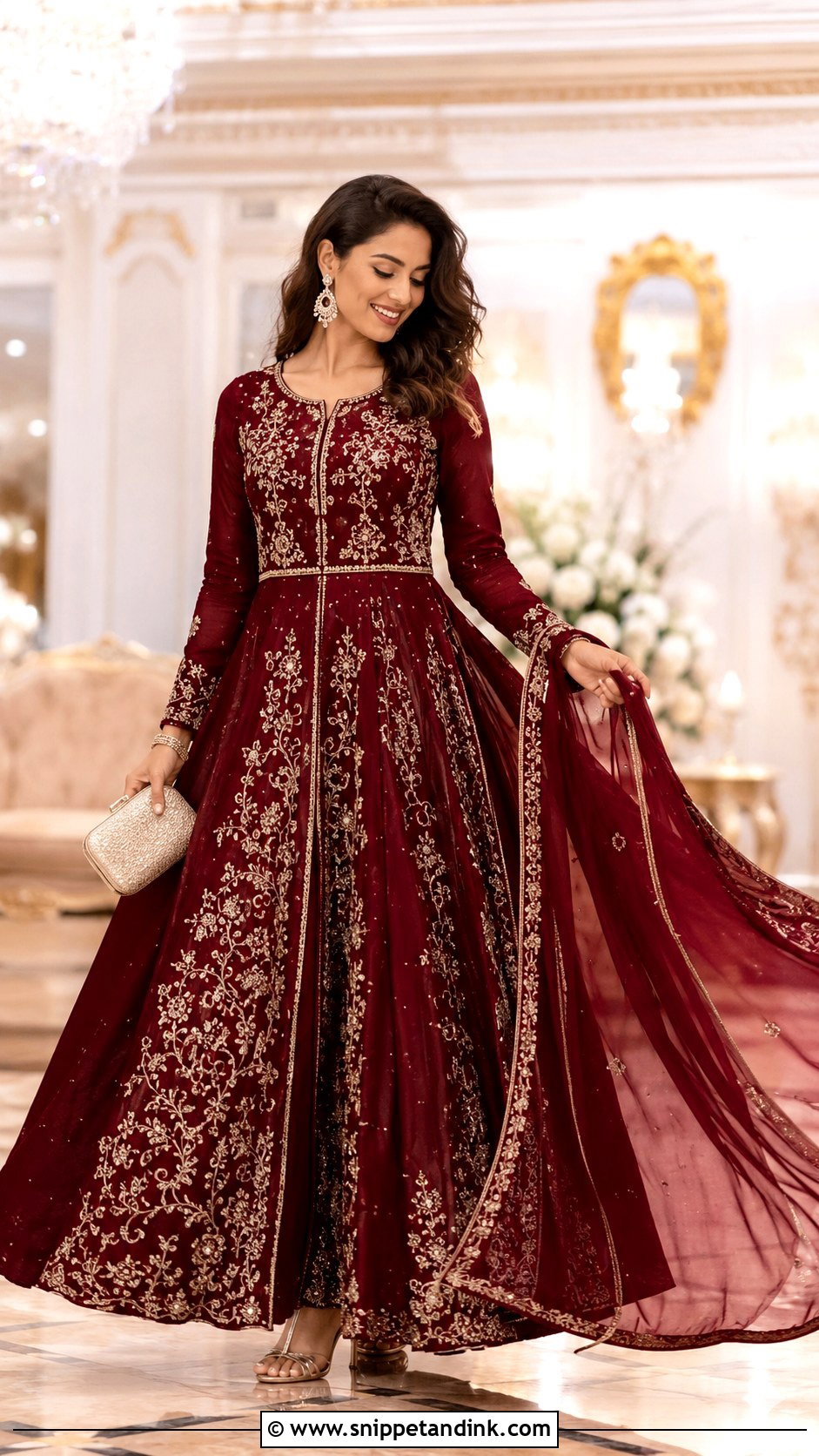 Anarkali Gown For Reception - Snippet and Ink - 25 Indian Wedding Outfits for Brides Sister