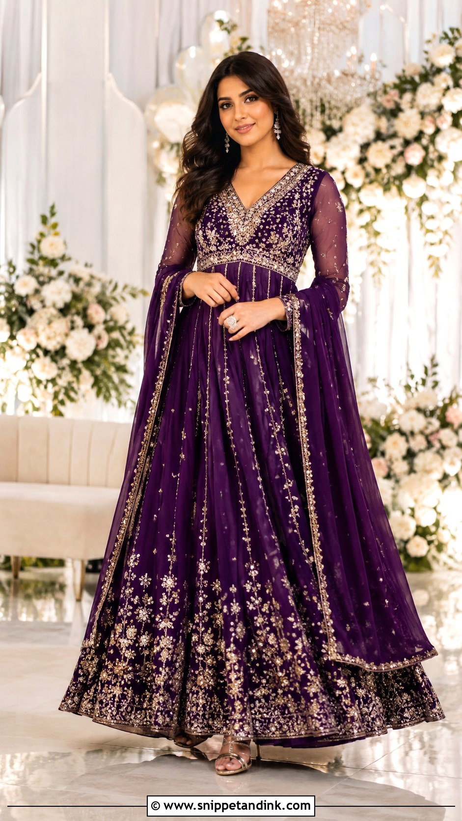 Anarkali Gown For Reception - Snippet and Ink - 25 Indian Outfit for Brothers Wedding Ideas