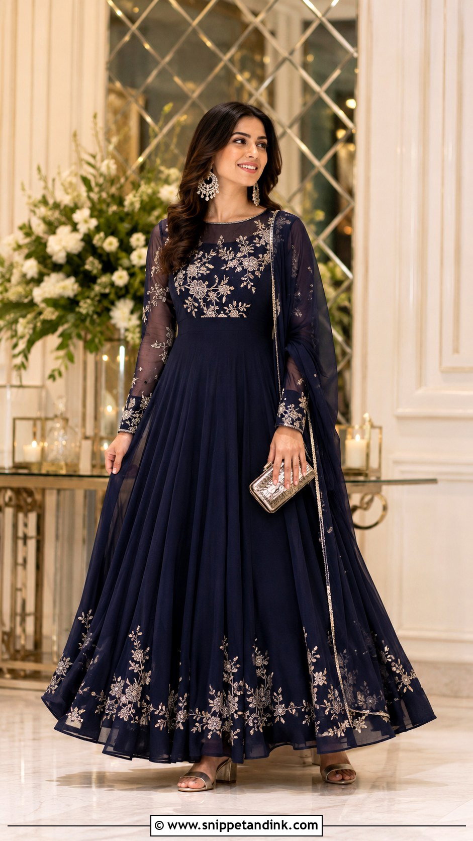 Anarkali Gown For Sangeet - Snippet and Ink - 25 Sangeet Dress Ideas