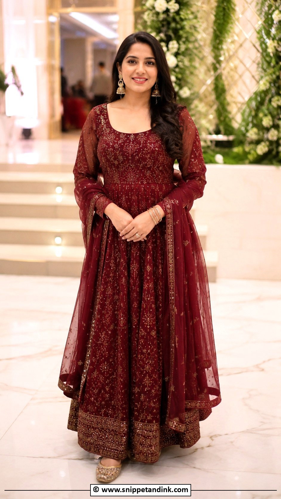 Anarkali Gown Sangeet Outfit - Snippet and Ink - 30 Sangeet Outfits for Women