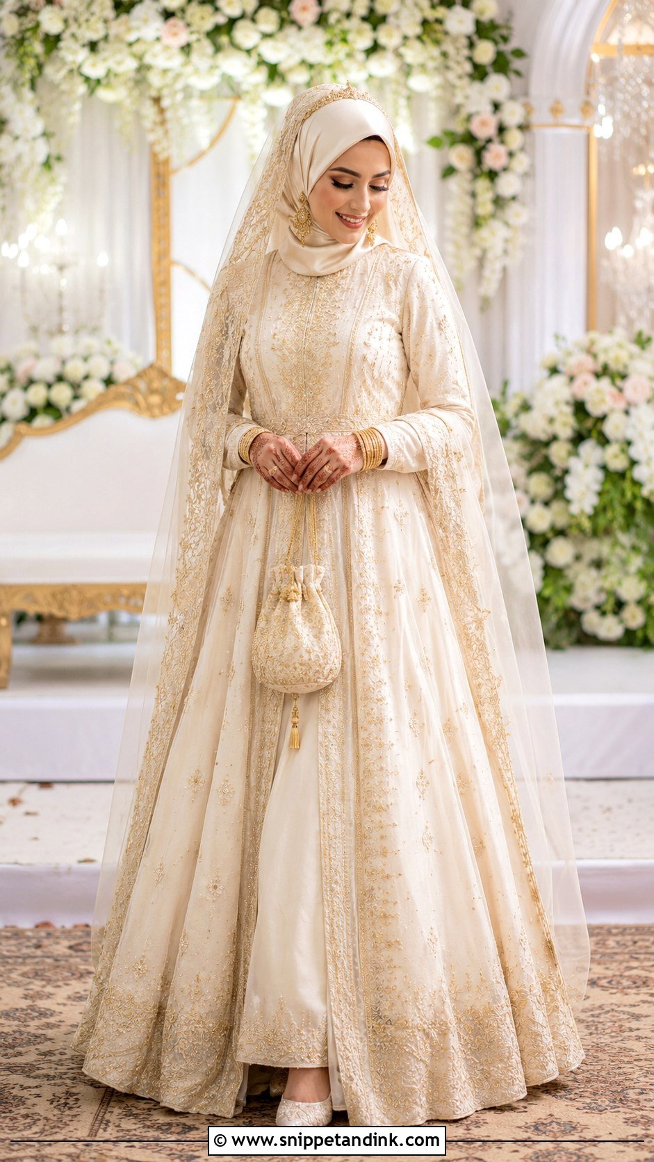 Anarkali Hijab Bridal Dress - Snippet and Ink - 20 Hijab Bridal Dress Ideas