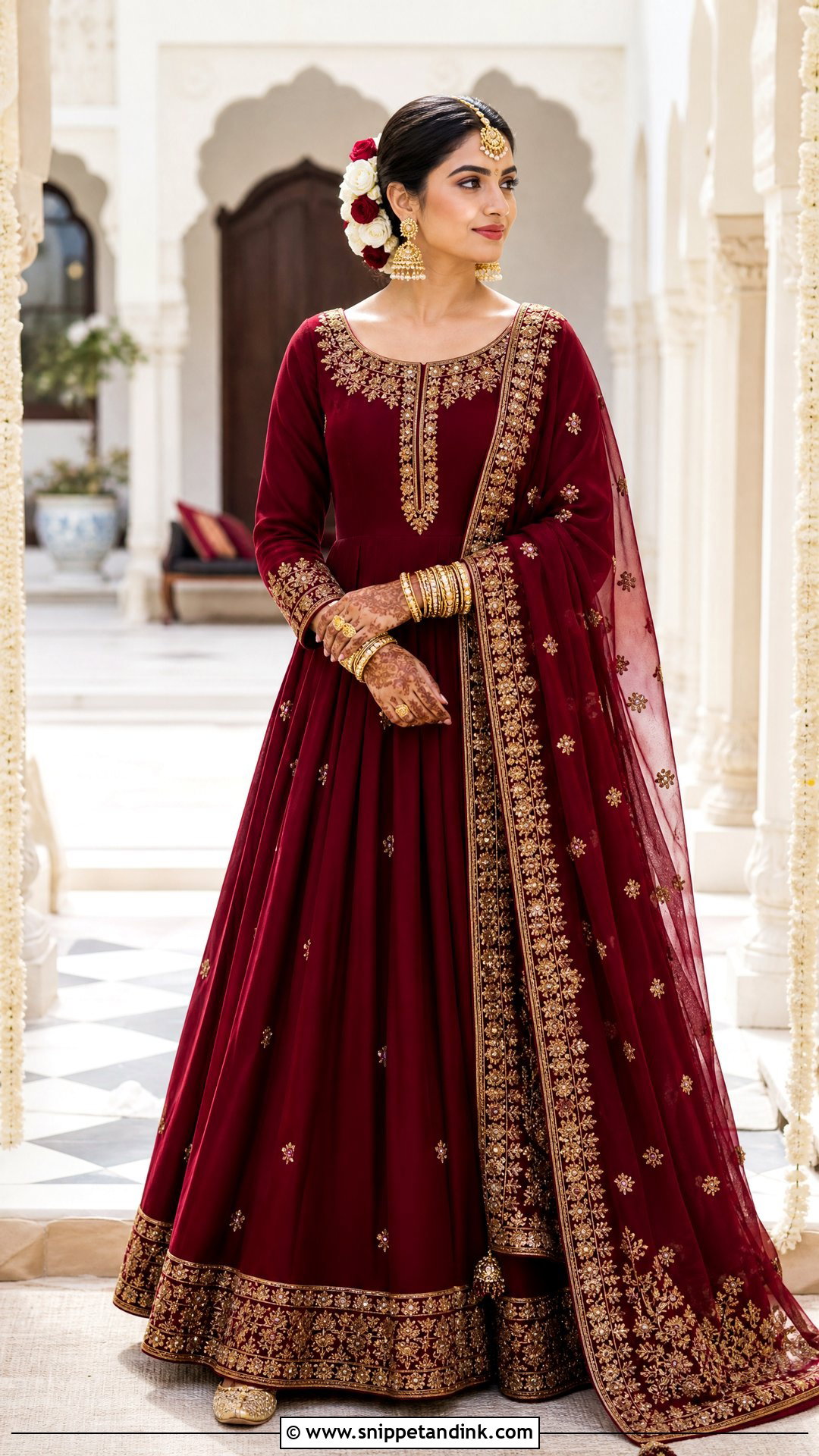 Anarkali Indian Bridal Gown - Snippet and Ink - 20 Indian Bridal Gown Ideas