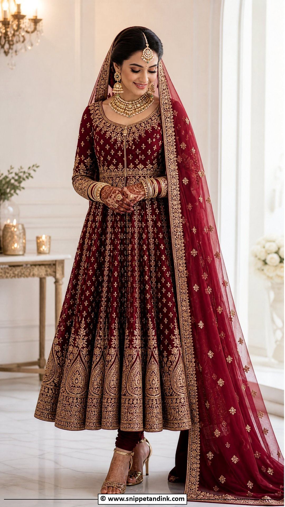 Anarkali Indian Bride Outfit - Snippet and Ink - 35 Indian Bride Ideas