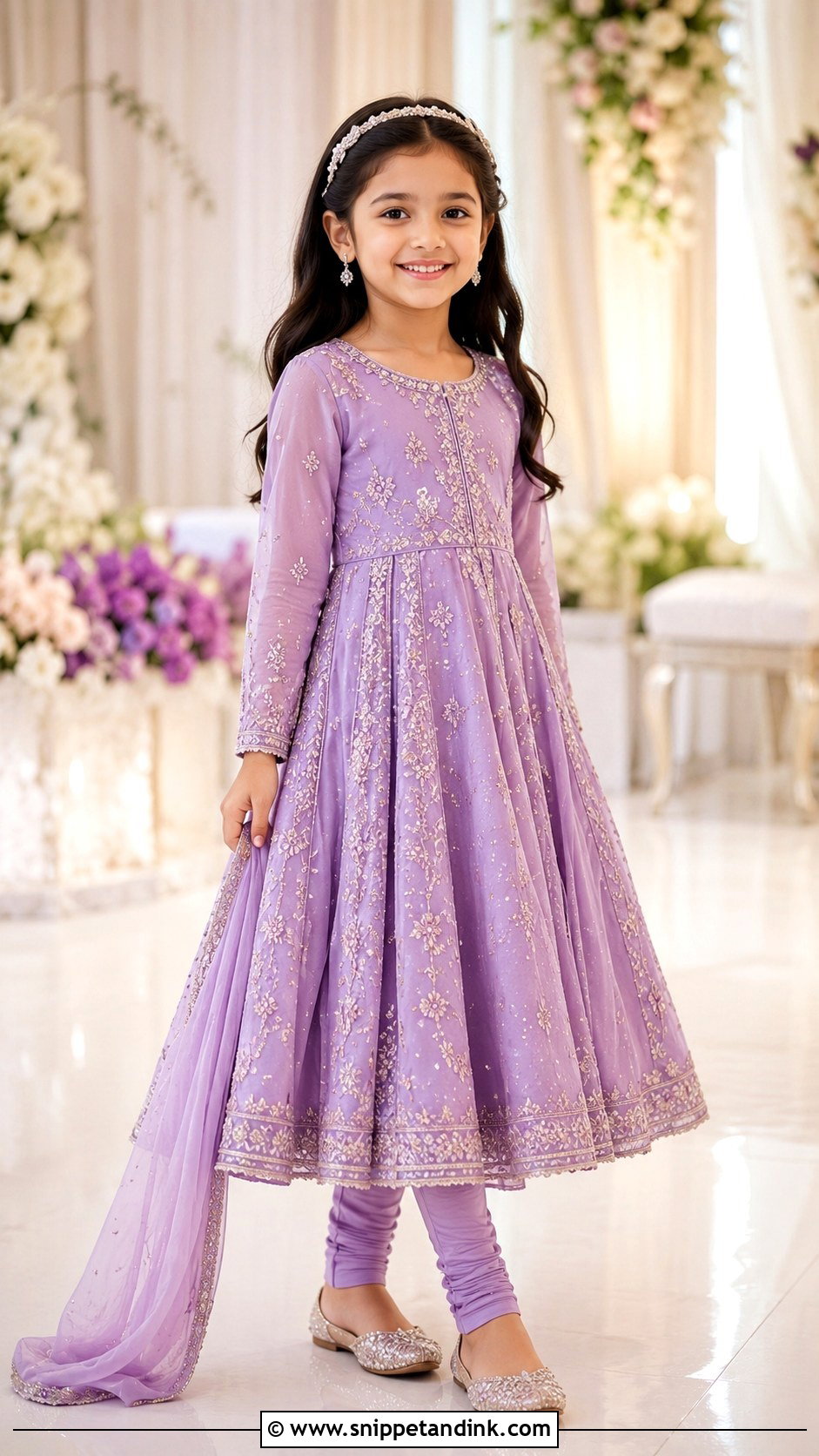 Anarkali Indian Kids Wedding Dress - Snippet and Ink - 25 Indian Kids Wedding Dresses