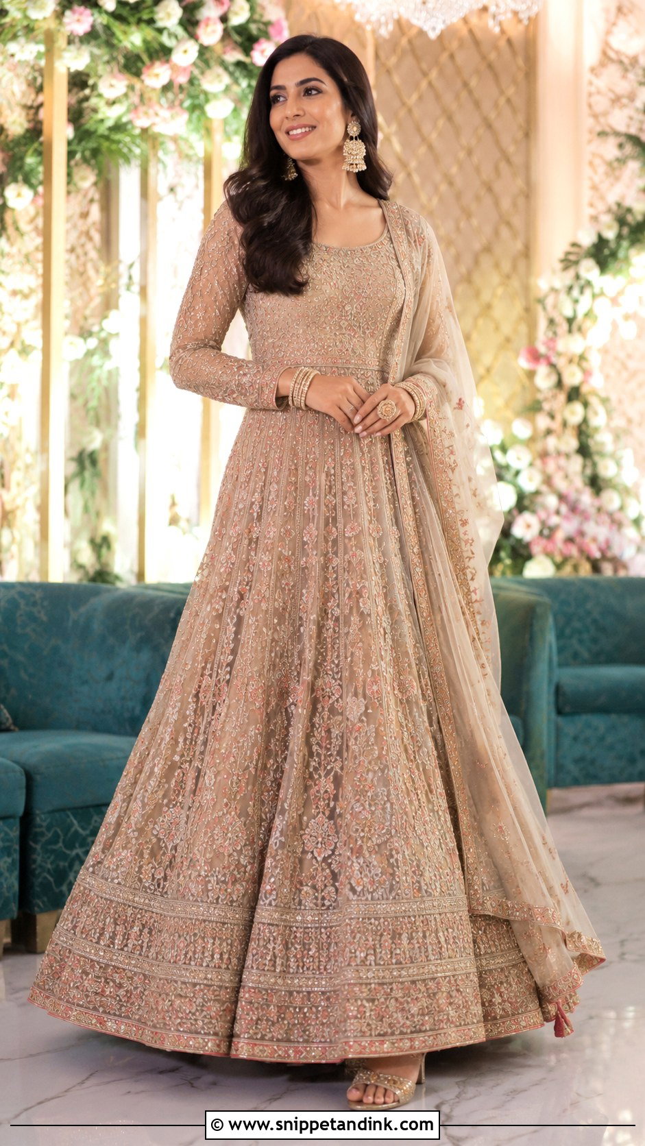 Anarkali Indian Wedding Gown - Snippet and Ink - 30 Indian Wedding Gowns