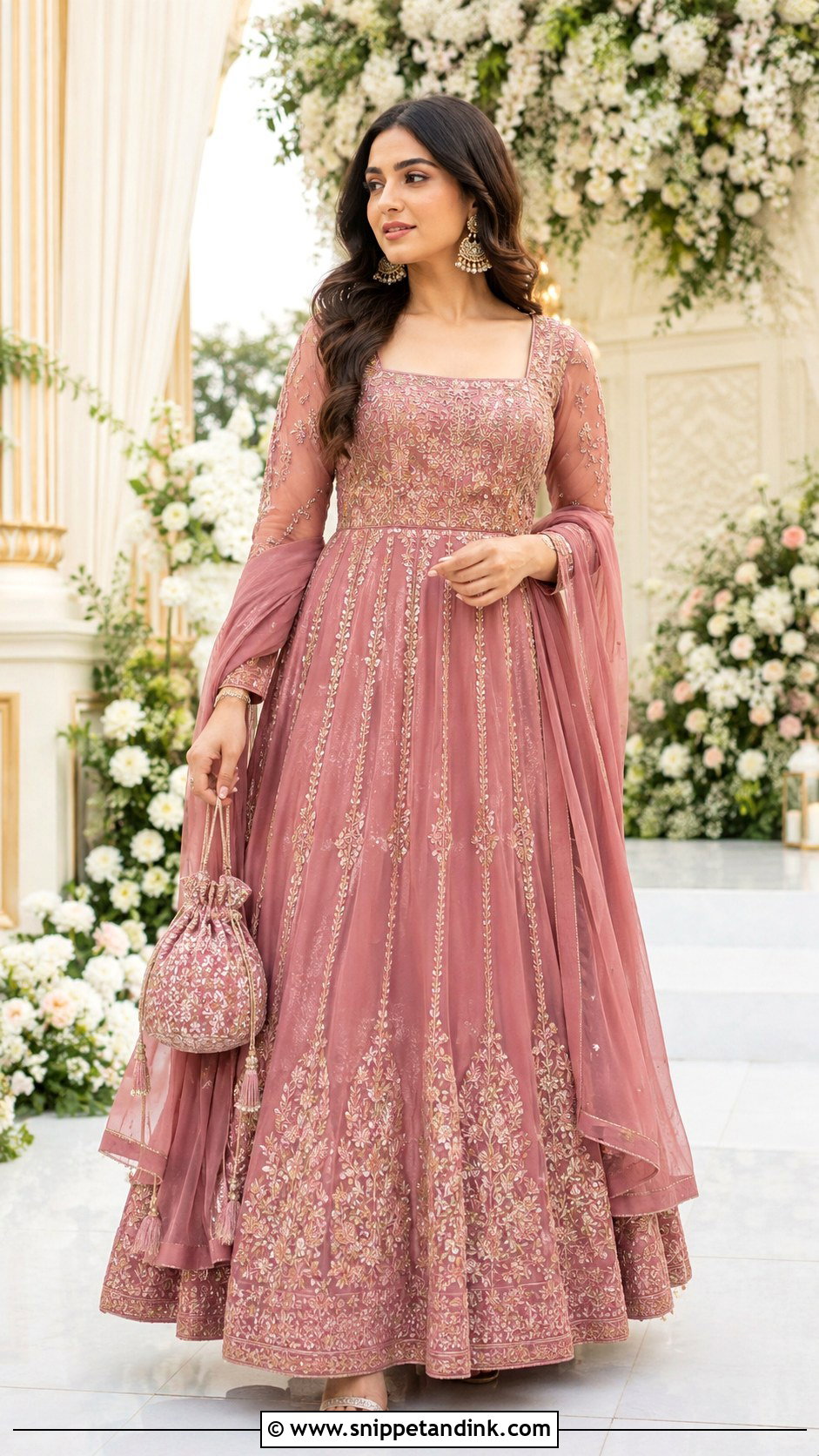 Anarkali Indo Western Gown For Indian Wedding - Snippet and Ink - 20 Indo Western Gowns Indian Weddings