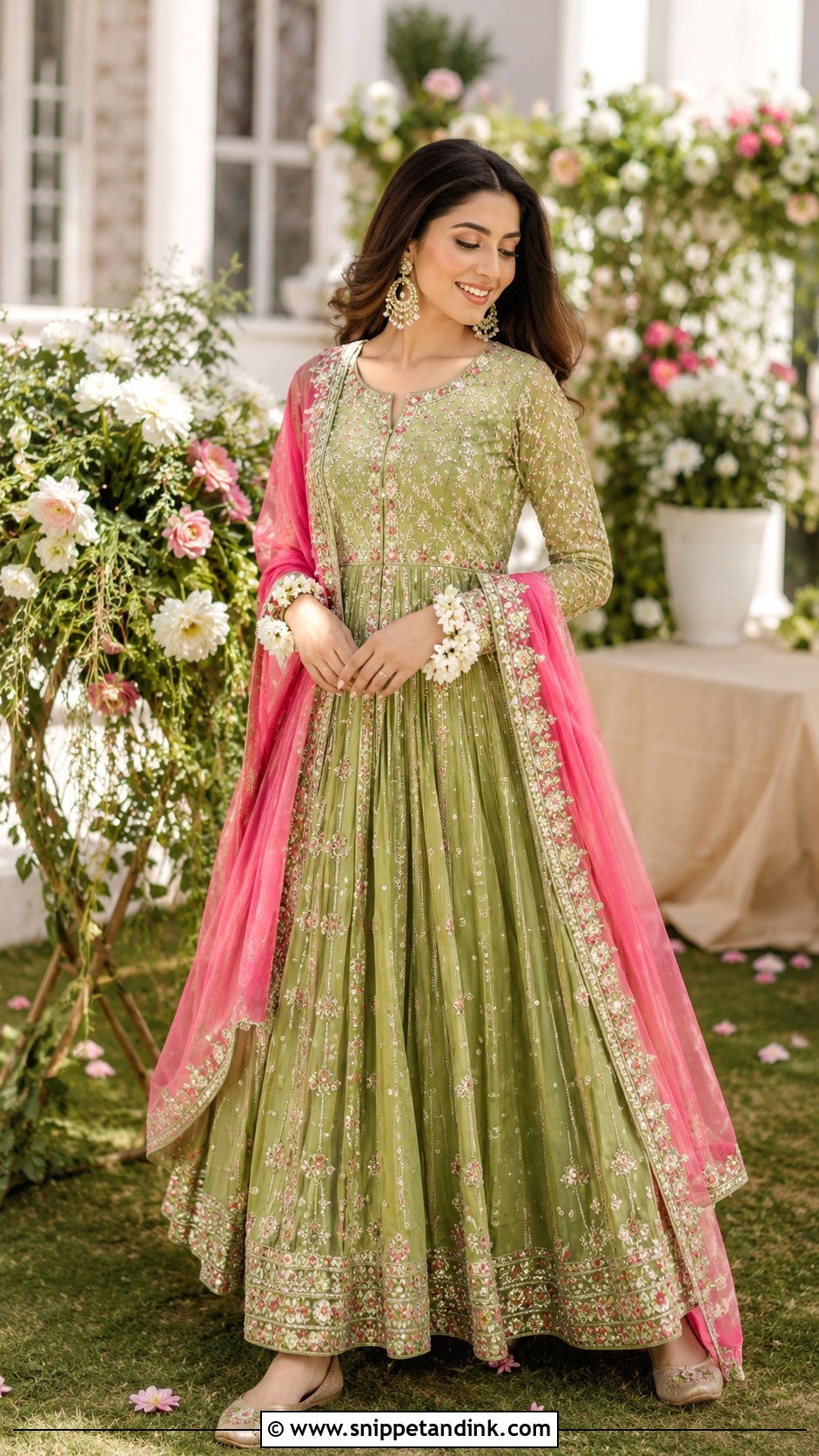 Anarkali Mehendi Outfit For Bride - Snippet and Ink - 30 Unique Mehendi Outfits for Bride