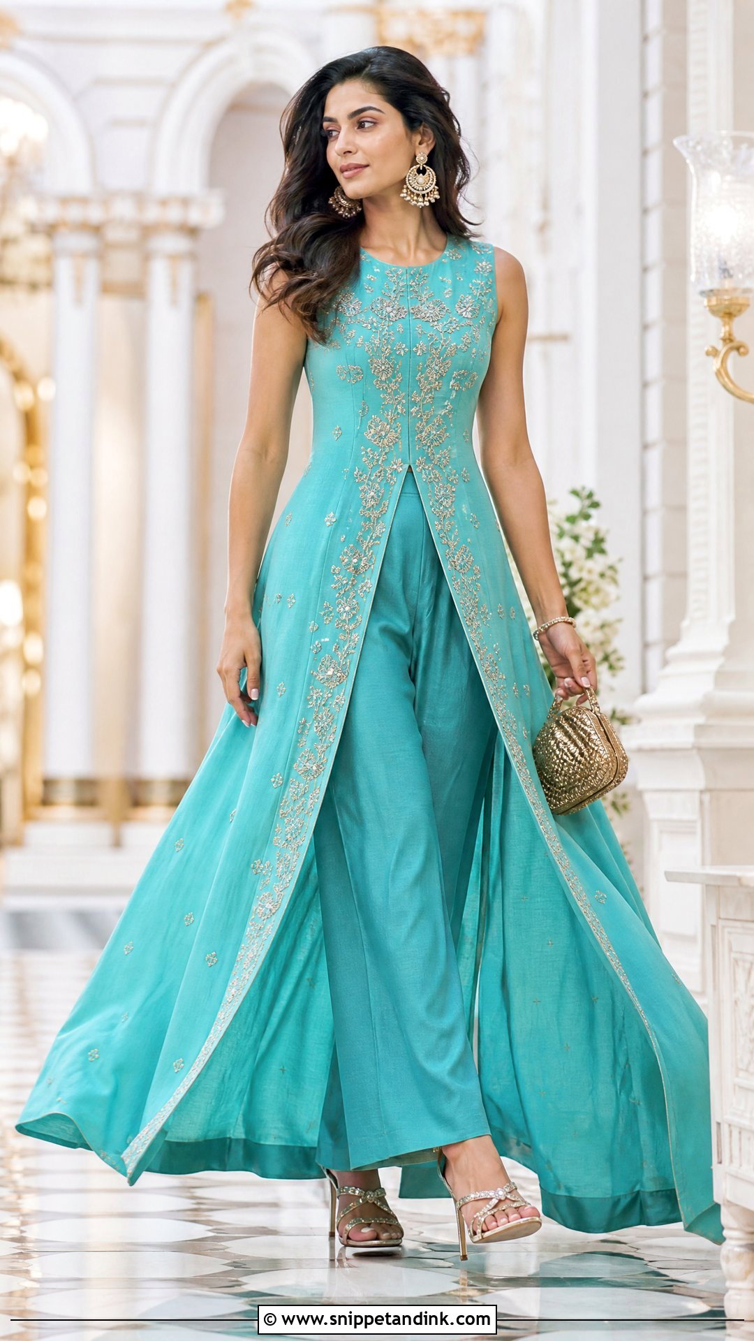 Anarkali Overlay Jumpsuit - Snippet and Ink - 20 Indian Wedding Jumpsuit Ideas