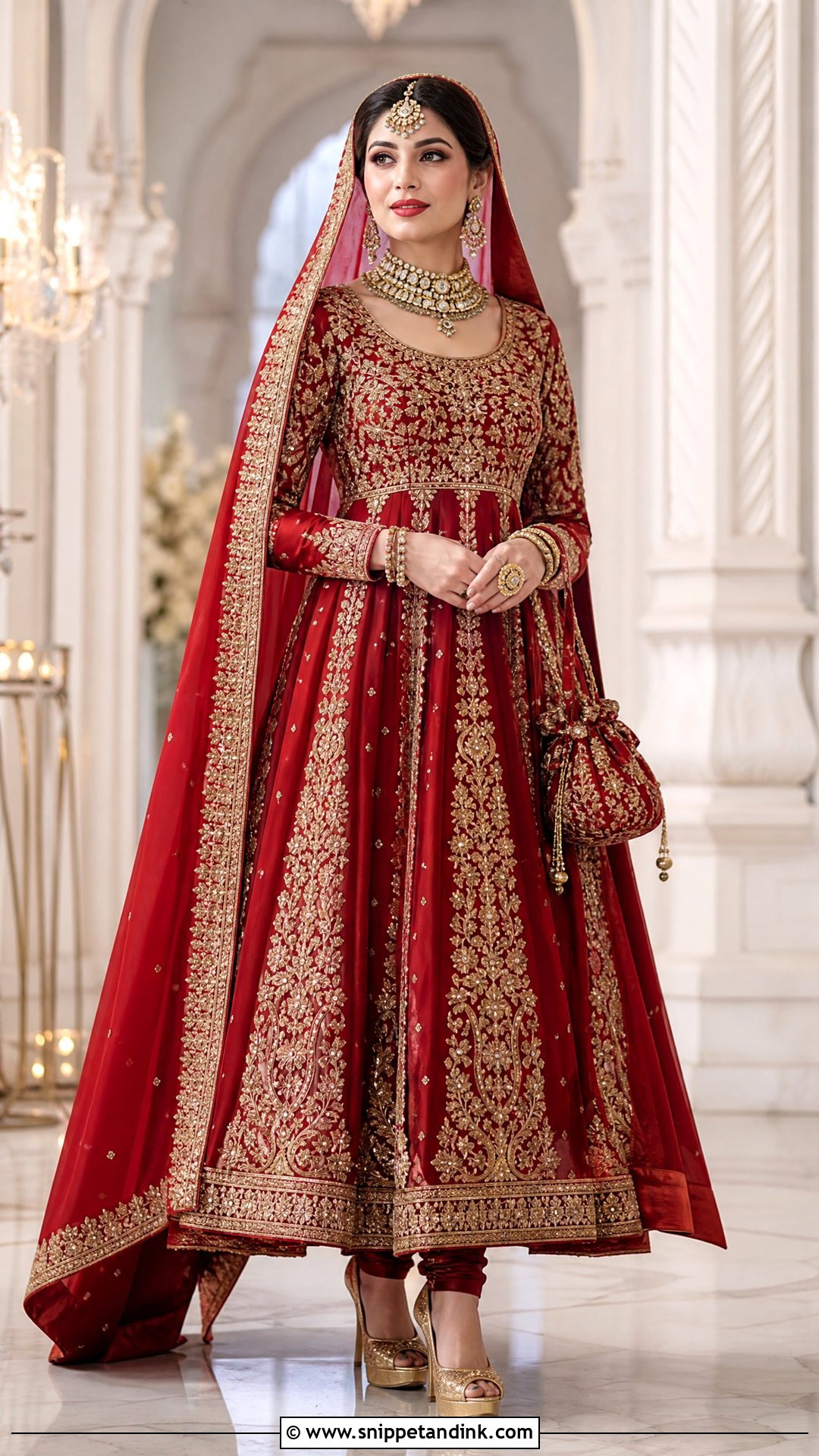 Anarkali Pakistani Bridal Dress - Snippet and Ink - 20 Pakistani Dulhan Wedding Bride Dress Ideas