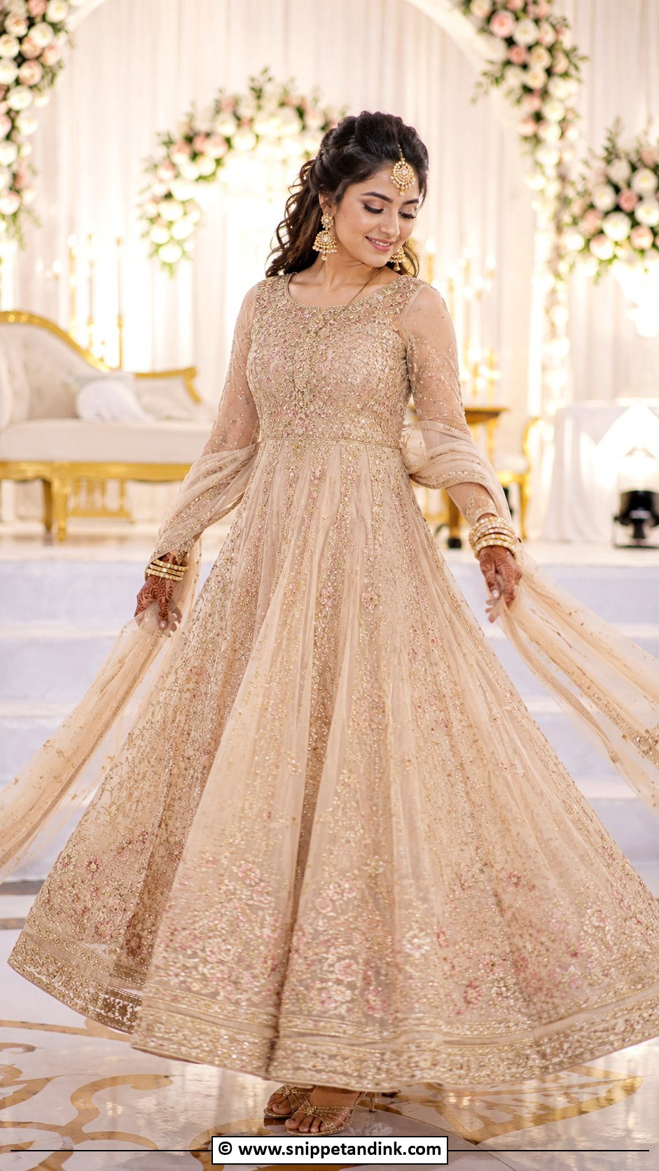 Anarkali Reception Gown - Snippet and Ink - 25 Indian Receptions Bridal Gowns