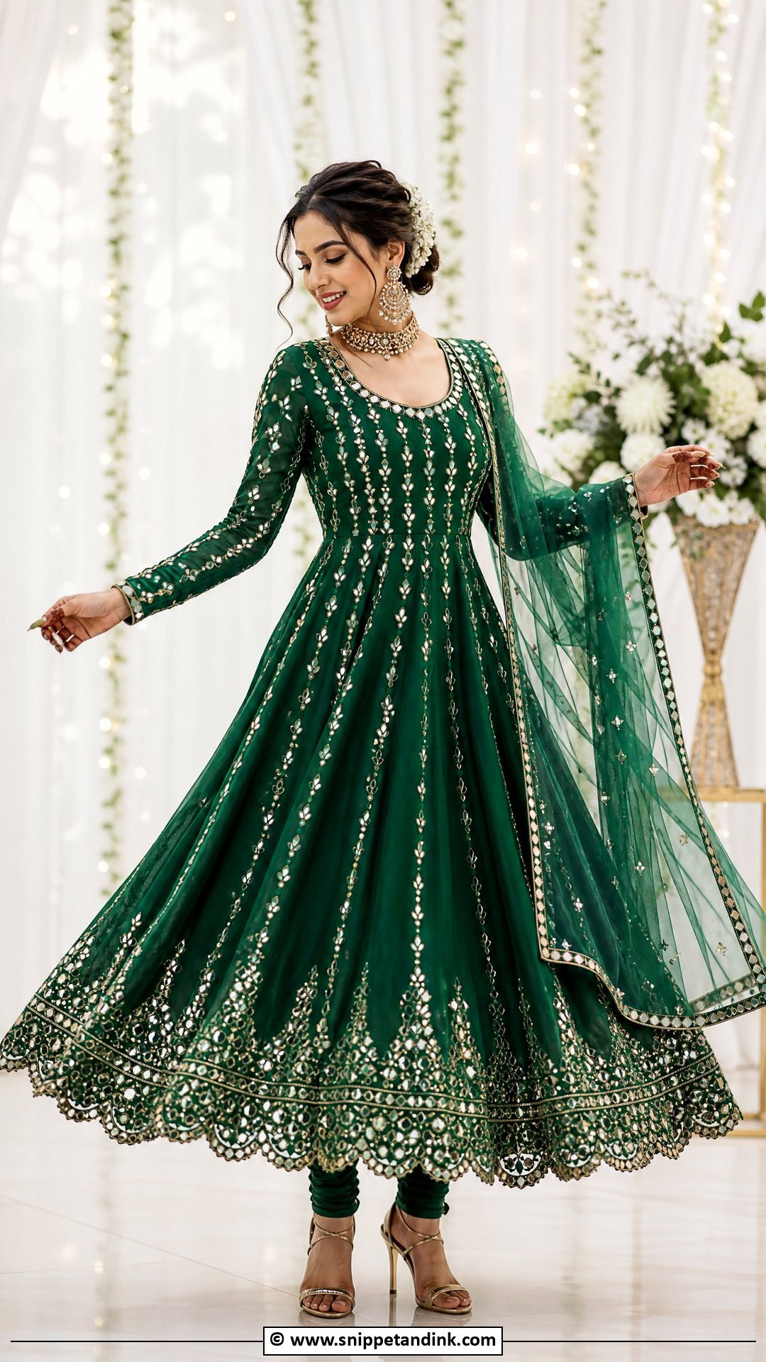 Anarkali Sangeet Outfit - Snippet and Ink - 35 Bridal Sangeet Outfit Ideas