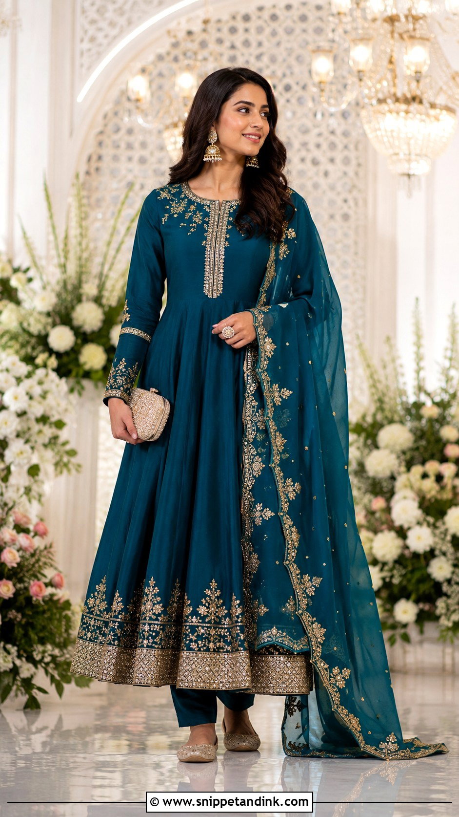 Anarkali Suit For Indian Wedding Ceremony - Snippet and Ink - 20 Indian Wedding Season Outfit Ideas