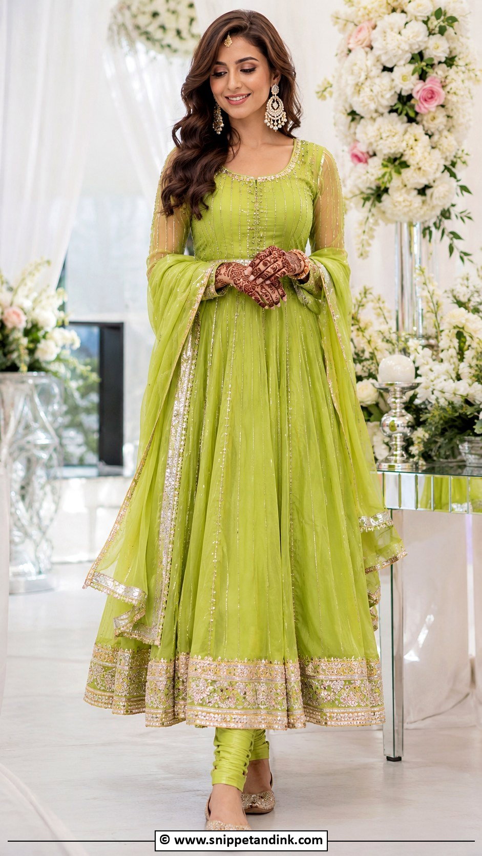 Anarkali Suit For Mehandi Bride - Snippet and Ink - 30 Mehandi Outfits Brides
