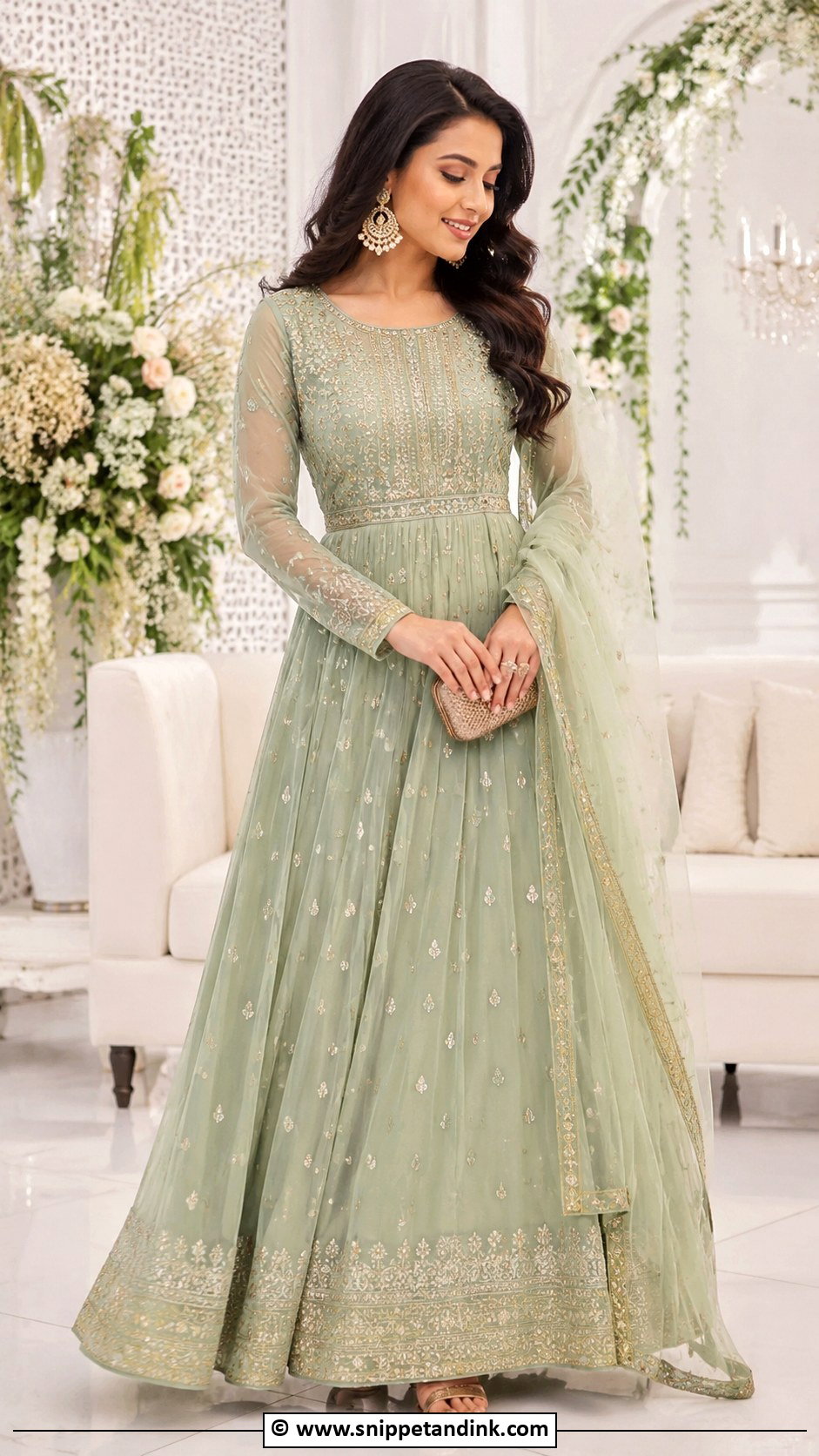 Anarkali Suit For Roka Ceremony - Snippet and Ink - 35 Roka Ceremony Outfits