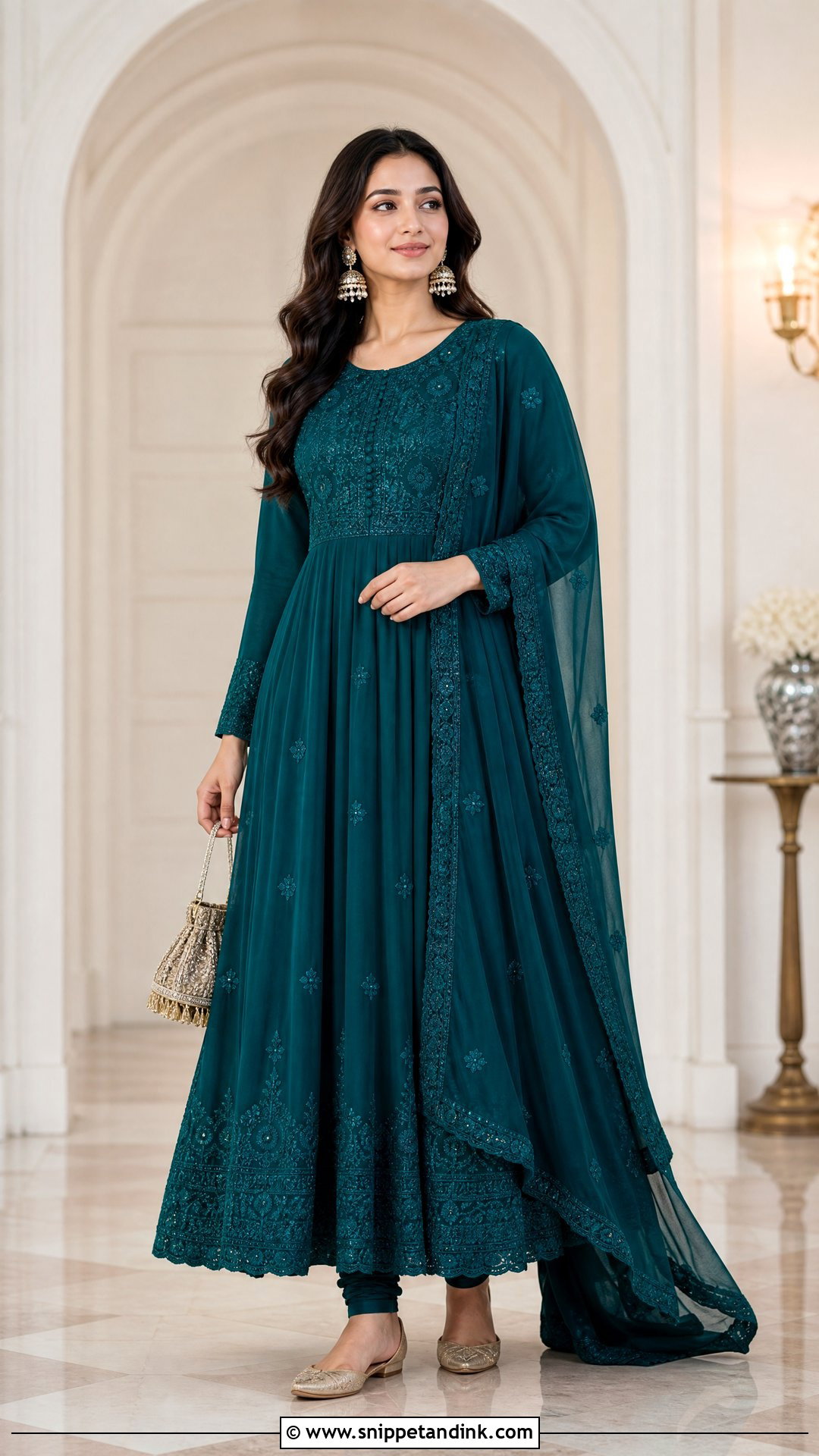 Anarkali Suit With Churidar Pants - Snippet and Ink - 20 South Asian Clothes Ideas
