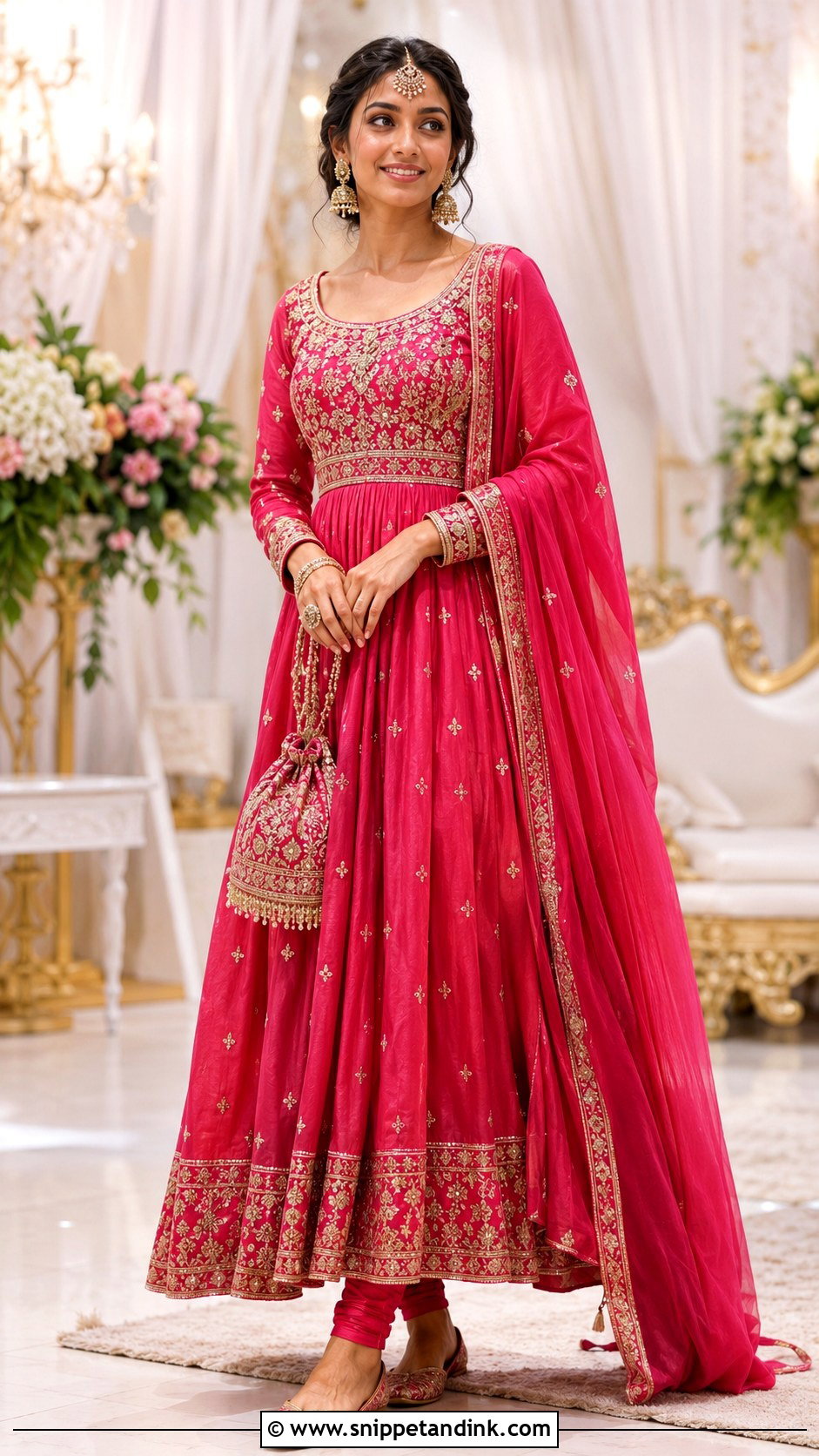 Anarkali Suit for the Engagement - Snippet and Ink - 20 Indian Sister Wedding Outfit Ideas