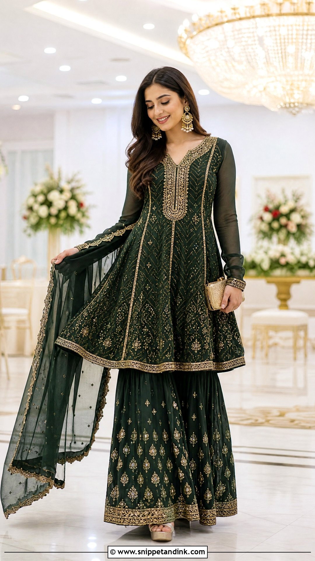 Anarkali Top Sharara Party Outfit - Snippet and Ink - 20 Sharara Party Wear Ideas