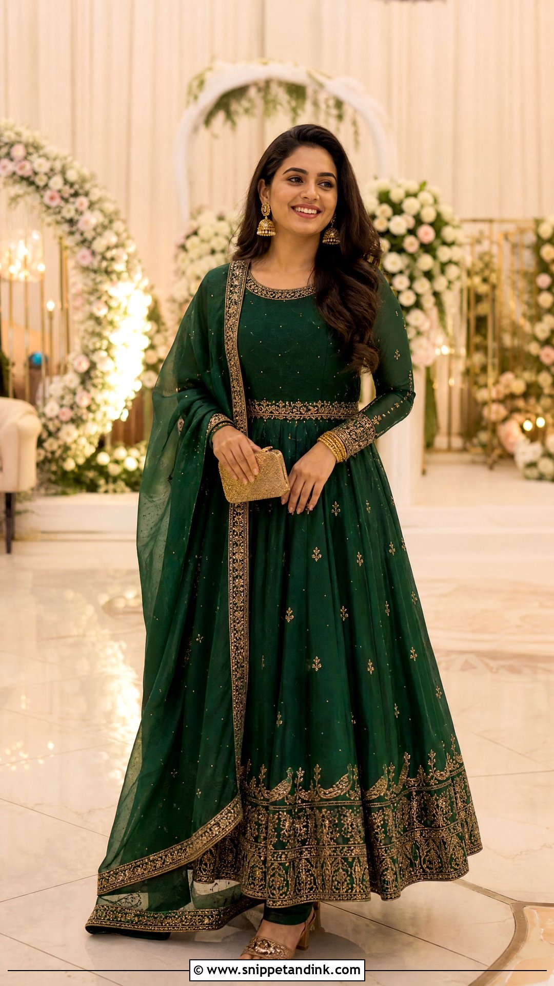 Anarkali Wedding Outfit - Snippet and Ink - 25 South Indian Wedding Outfits