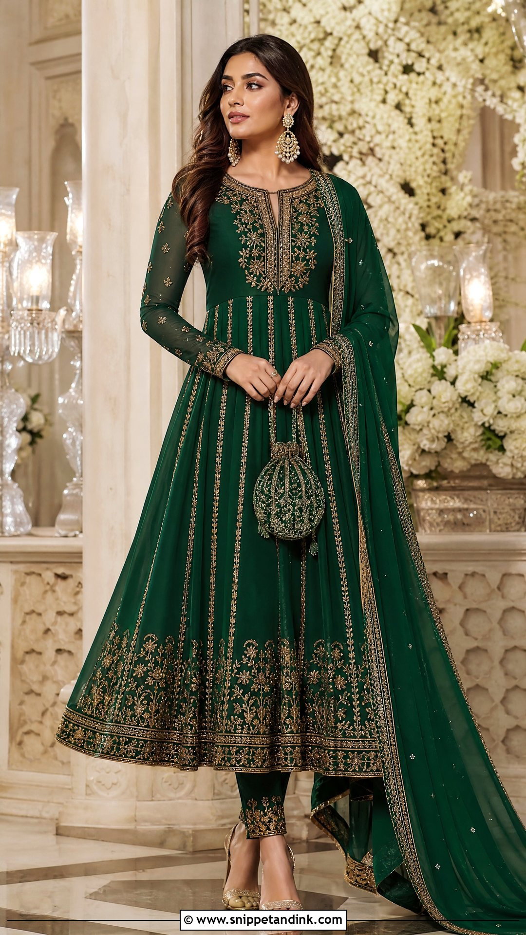 Anarkali Wedding Party Outfit - Snippet and Ink - 20 Wedding Party Wear Ideas