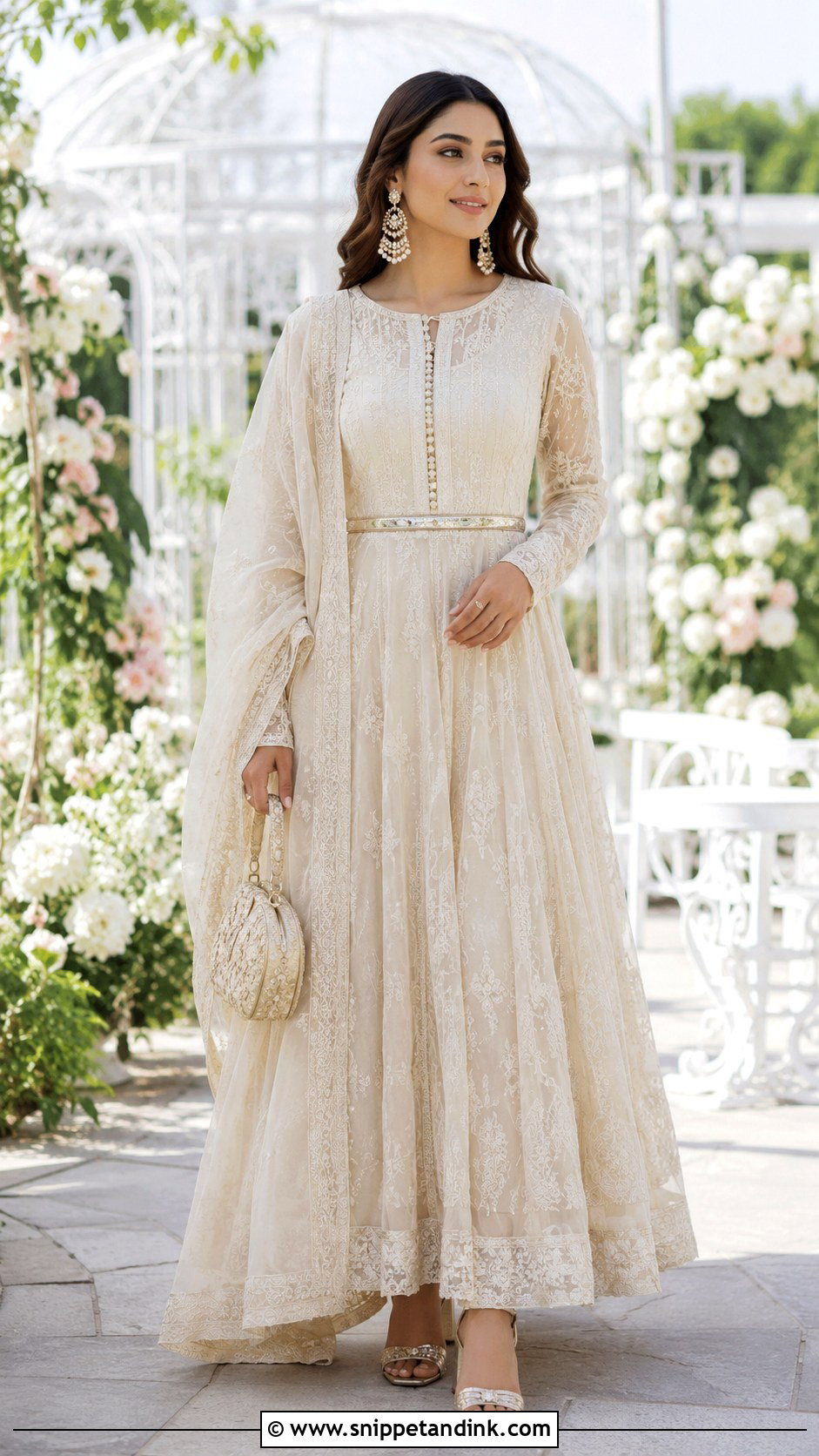 Anarkali With Belt Wedding Outfit - Snippet and Ink - 25 Indo Western Wedding Outfits Women