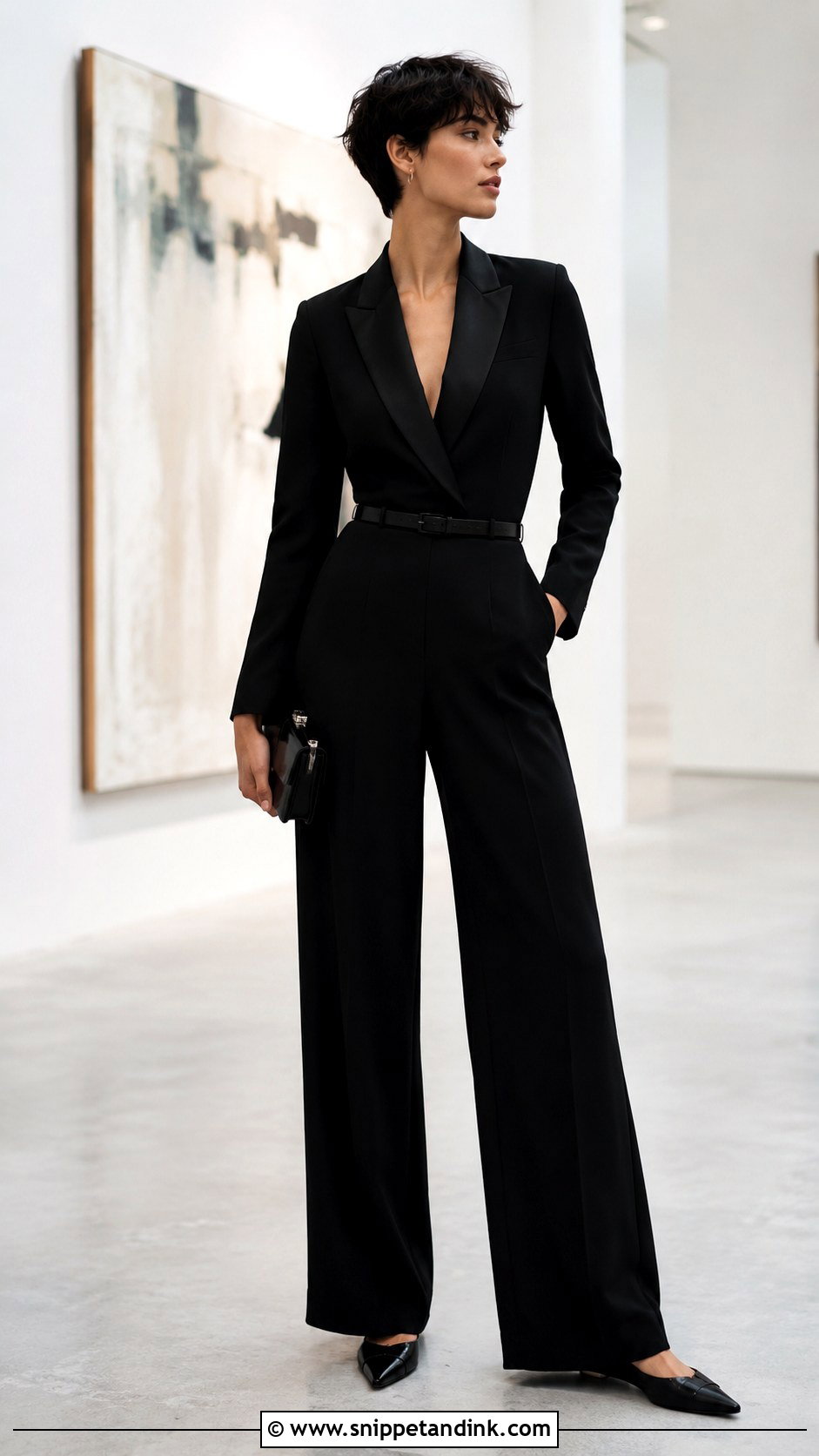 Androgynous Tuxedo Jumpsuit Outfit - Snippet and Ink - 25 Androgynous Wedding Attire Ideas