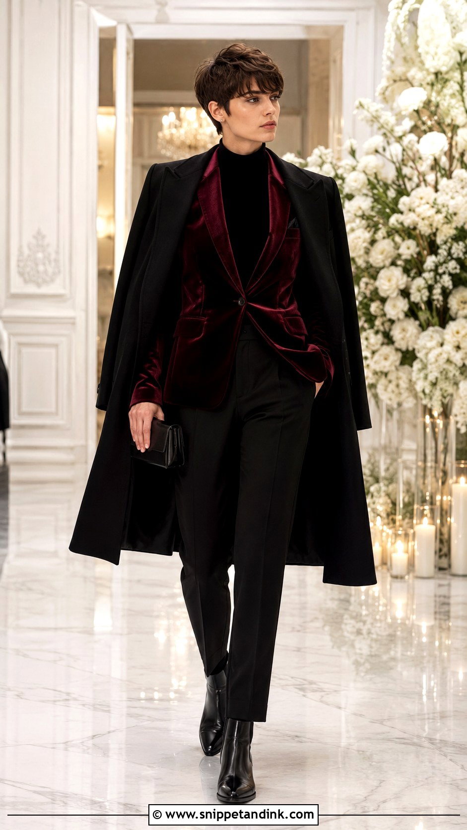 Androgynous Winter Wedding Outfit - Snippet and Ink - 25 Androgynous Wedding Attire Ideas