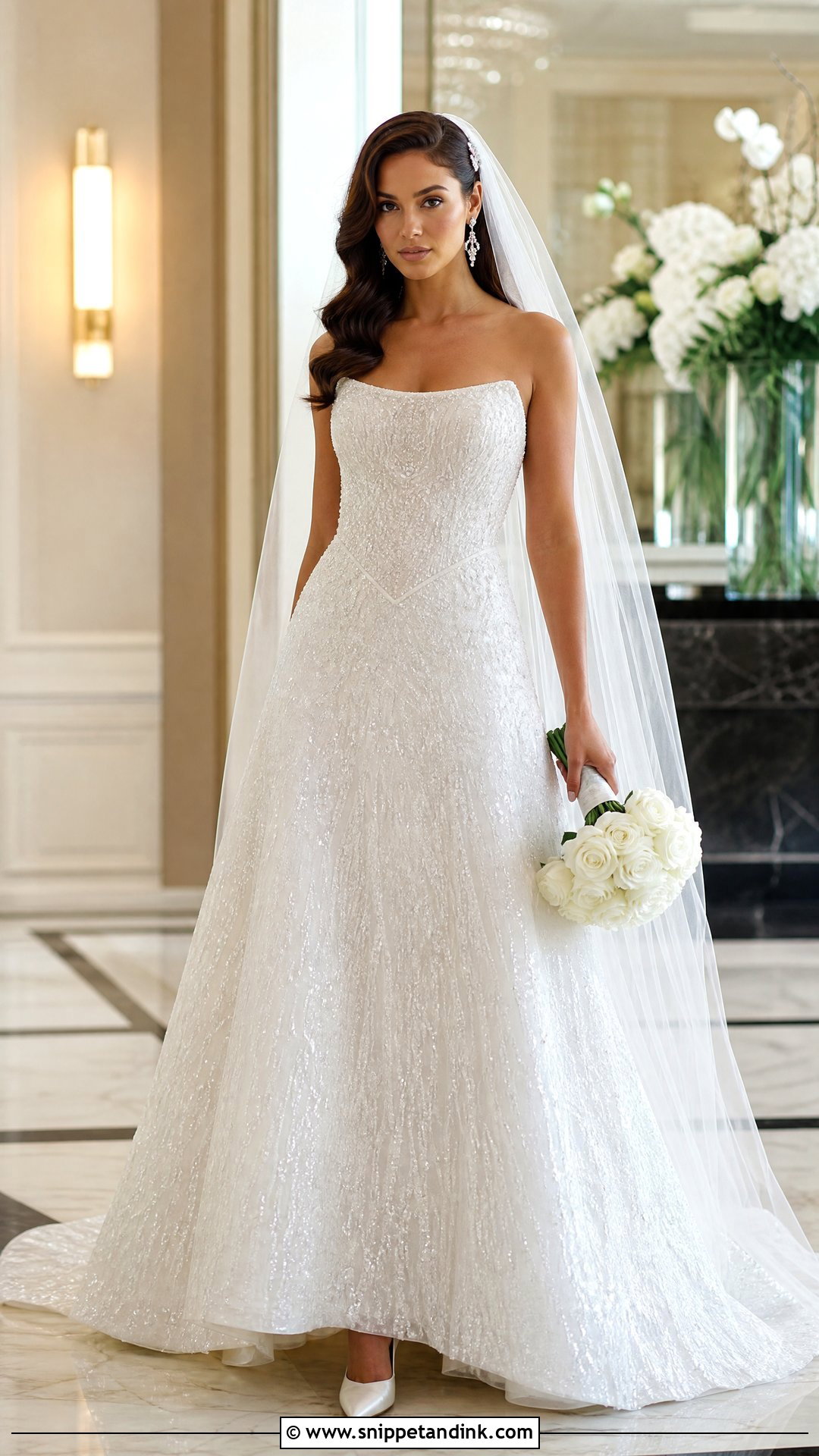 Angelica Beaded Basque Waist Wedding Dress - Snippet and Ink - 20 Sottero and Midgley Wedding Dresses