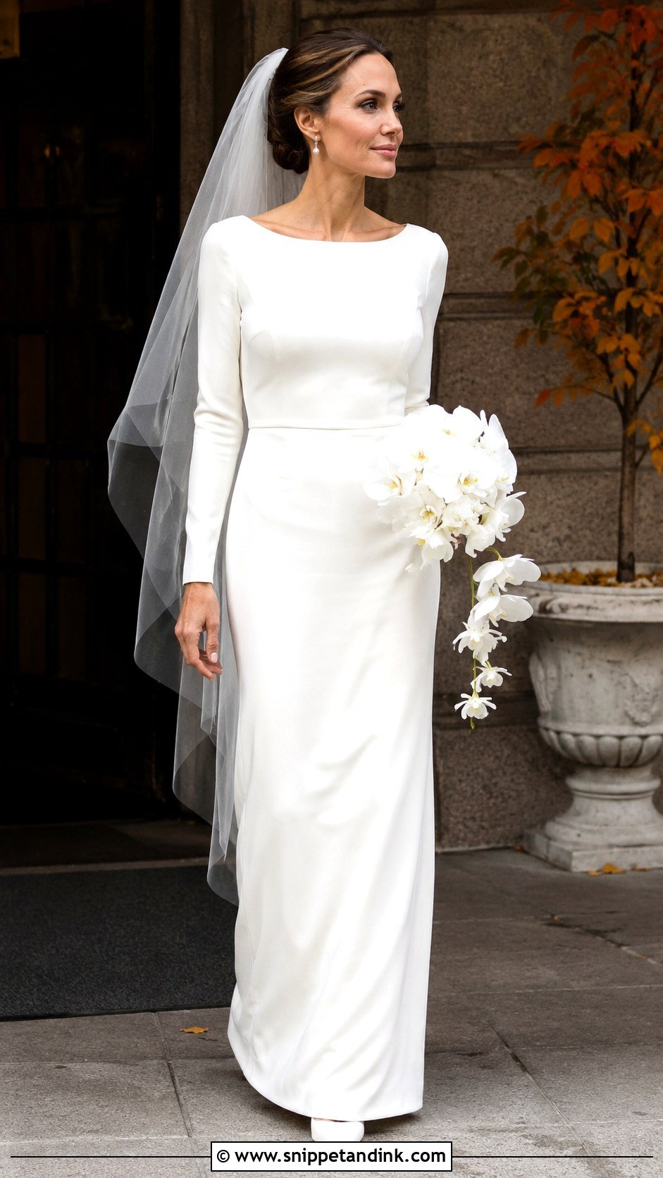 Angelina Jolie Long Sleeve Wedding Dress - Snippet and Ink - 20 Angelina Jolie Wedding Dress Ideas