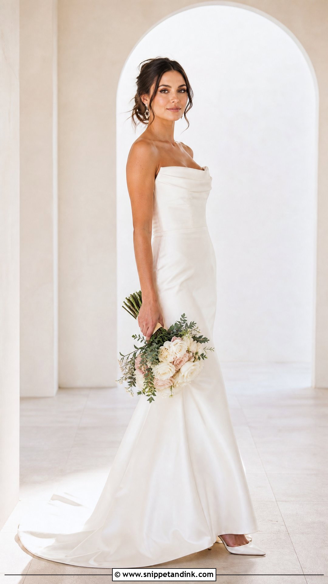 Angled Full Length Wedding Dress Pose - Snippet and Ink - 20 Wedding Dress Poses Ideas