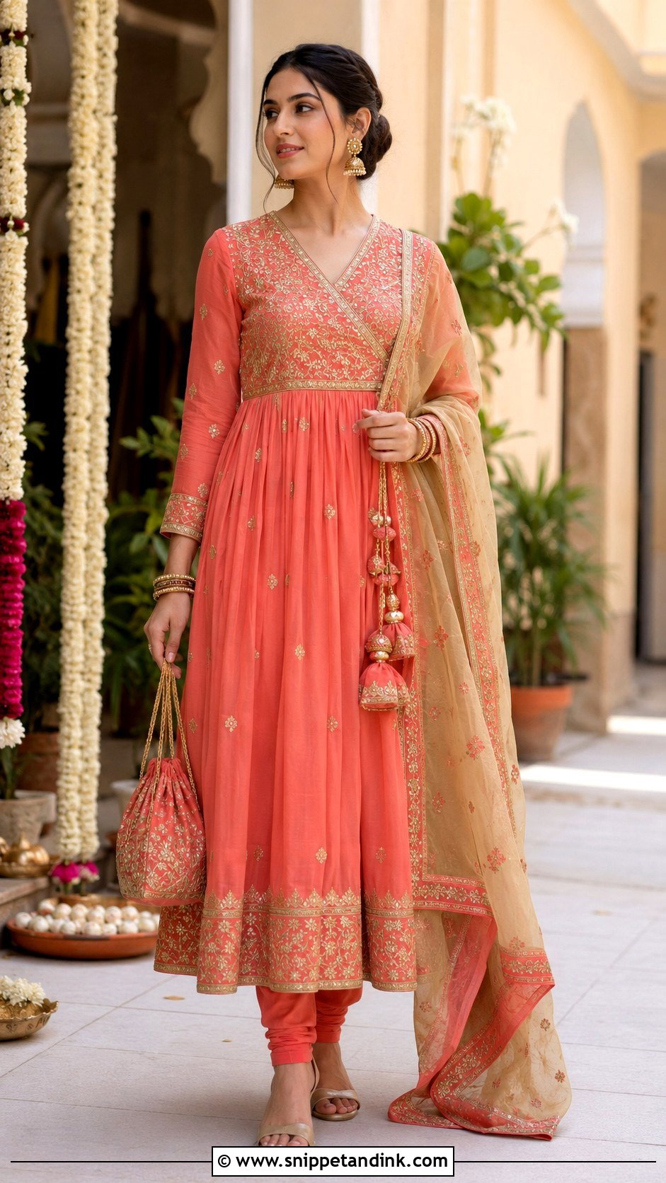Angrakha Anarkali Desi Outfit for Wedding - Snippet and Ink - 20 Desi Outfits for Wedding