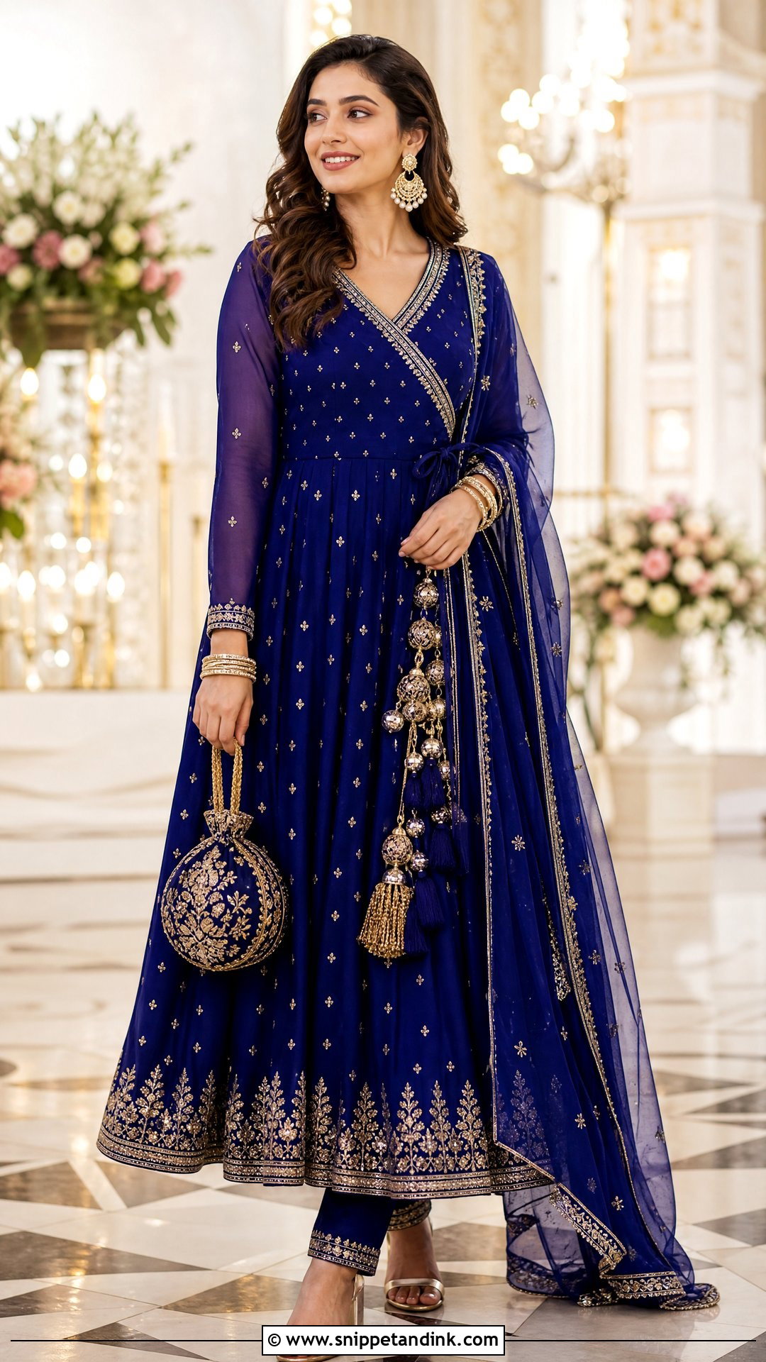 Angrakha Anarkali Wedding Outfit - Snippet and Ink - 20 Unique Indian Wedding Outfits