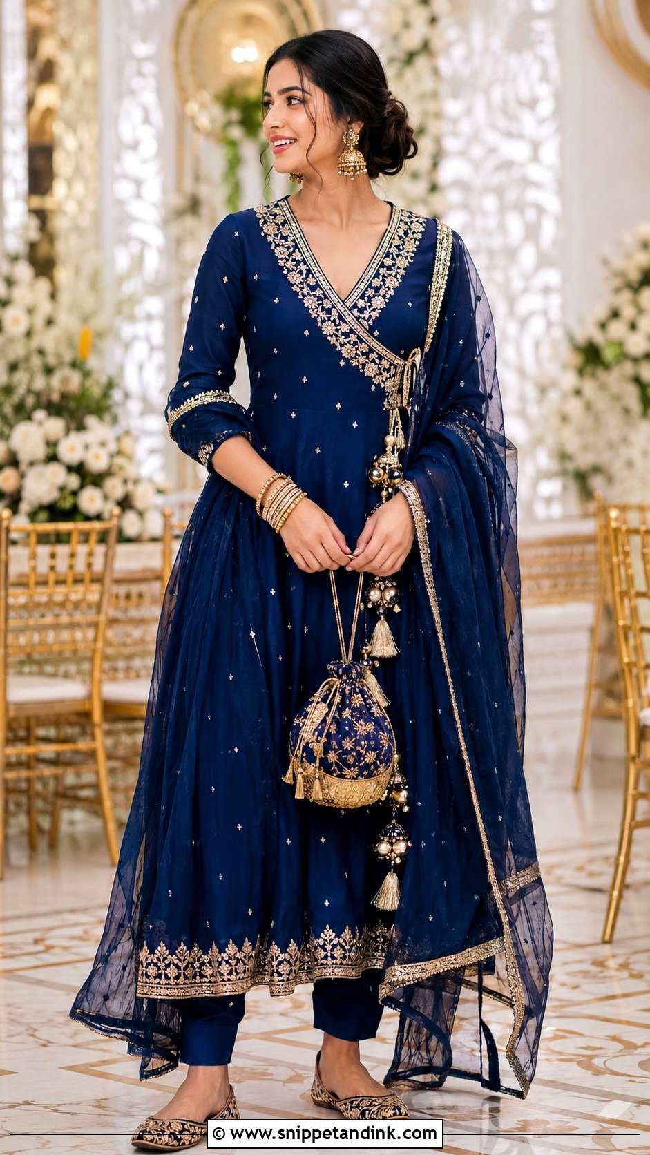Angrakha Anarkali for Wedding Ceremony - Snippet and Ink - 20 Indian Wedding Dress for Sisters Wedding Ideas