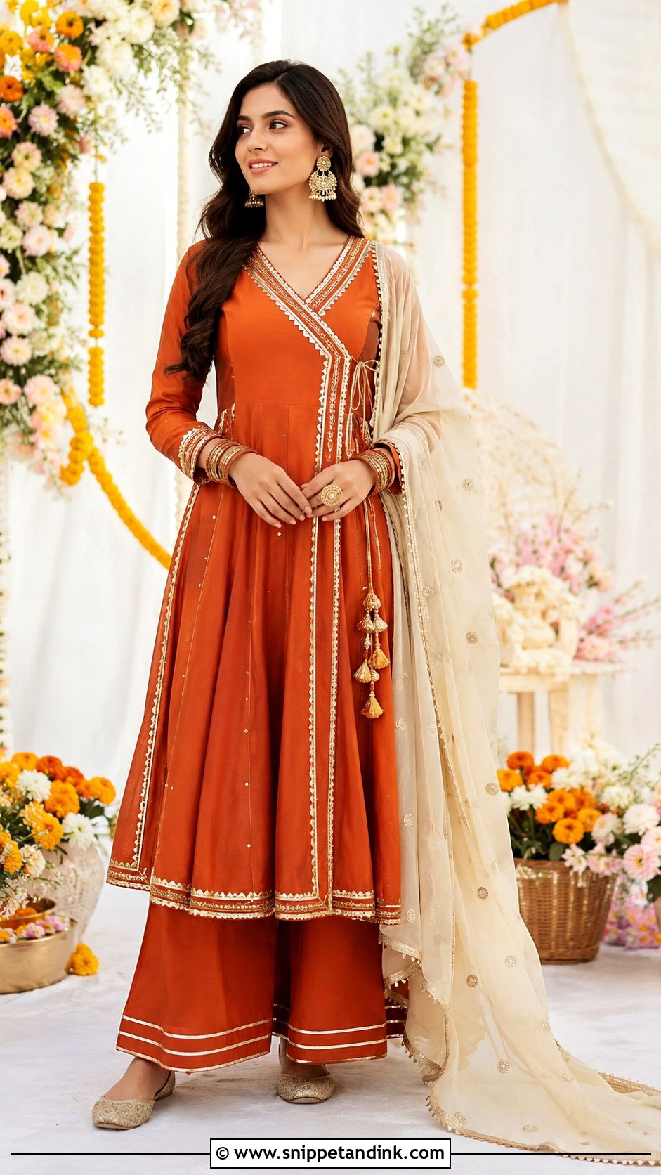 Angrakha Kurta Set For Bride Sister - Snippet and Ink - 25 Mehndi Dresses for Bride Sister