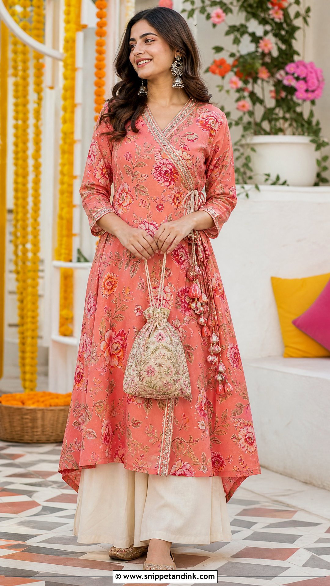 Angrakha Kurta Set For Mehendi - Snippet and Ink - 20 Simple Mehendi Outfits