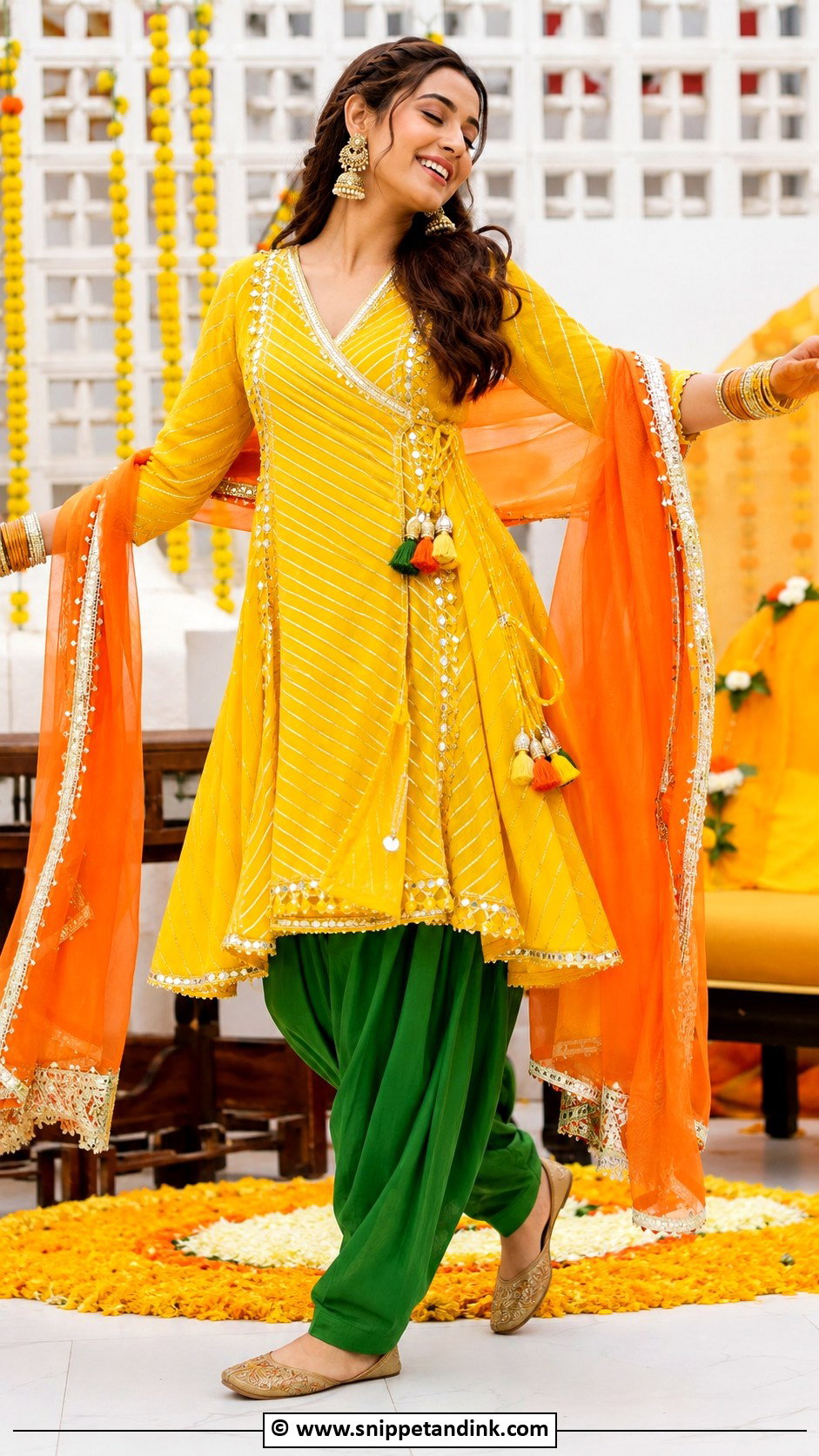 Angrakha Mehndi Dress - Snippet and Ink - 30 Pakistani Mehndi Dresses