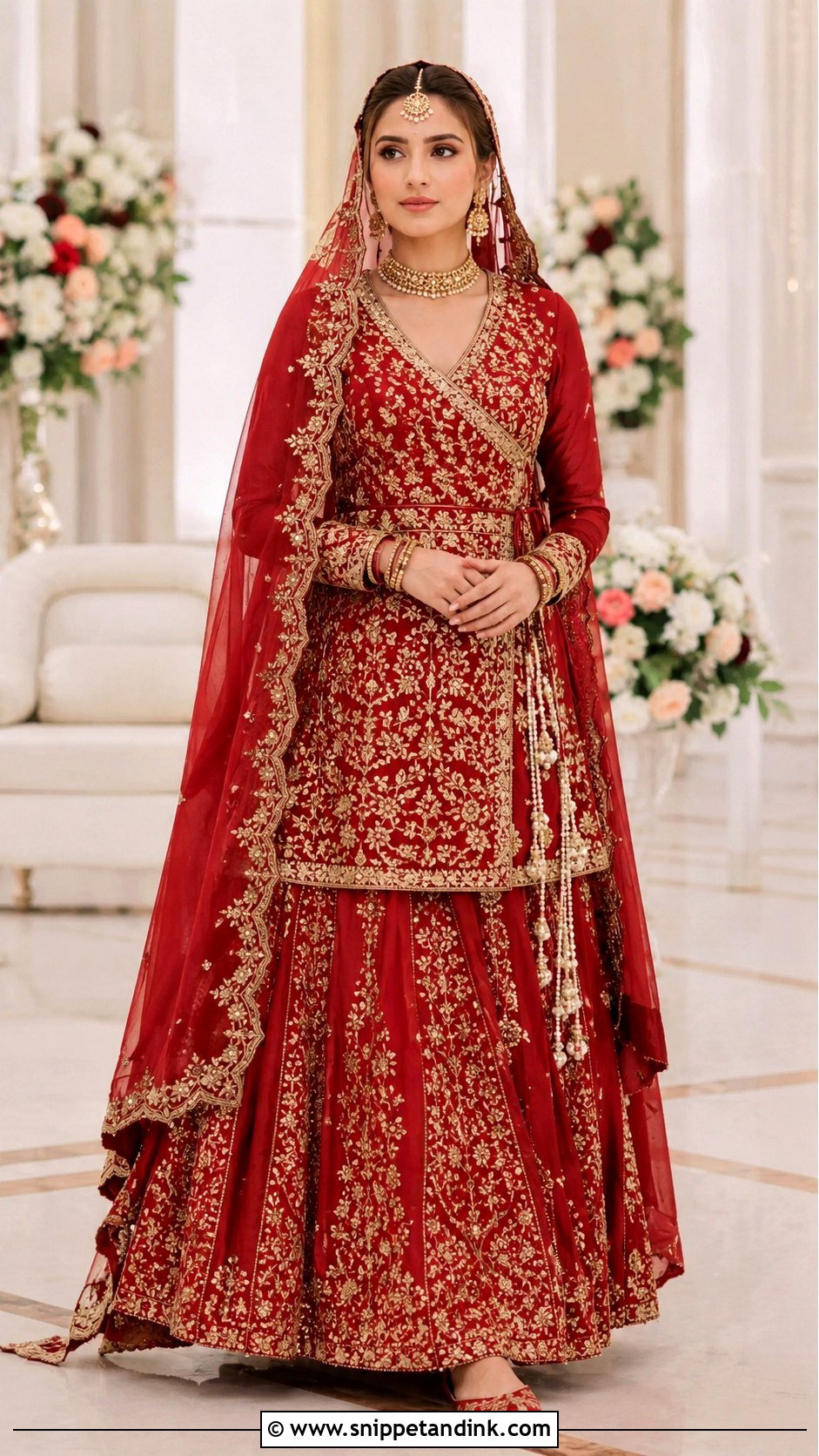 Angrakha Pakistani Bridal Barat Lehenga - Snippet and Ink - 20 Pakistani Bridal Barat Dresses