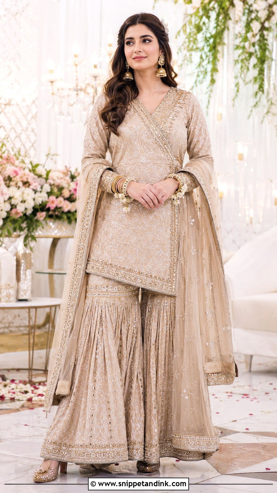 Angrakha Pakistani Bridal Garara Dress - Snippet and Ink - 25 Garara Dress Pakistani Bridal Ideas