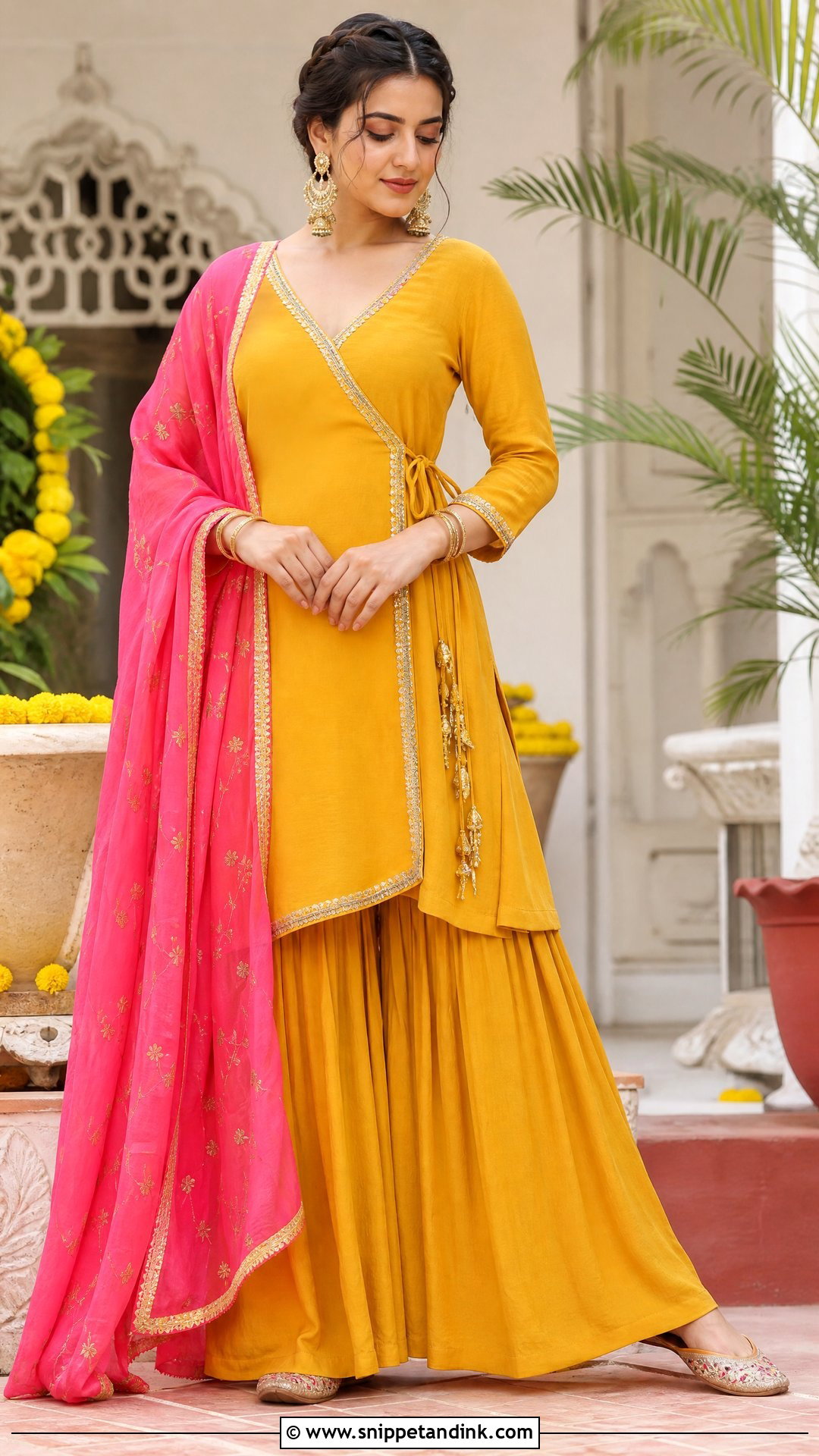 Angrakha Sharara for Haldi - Snippet and Ink - 20 Sharara for Haldi Ideas
