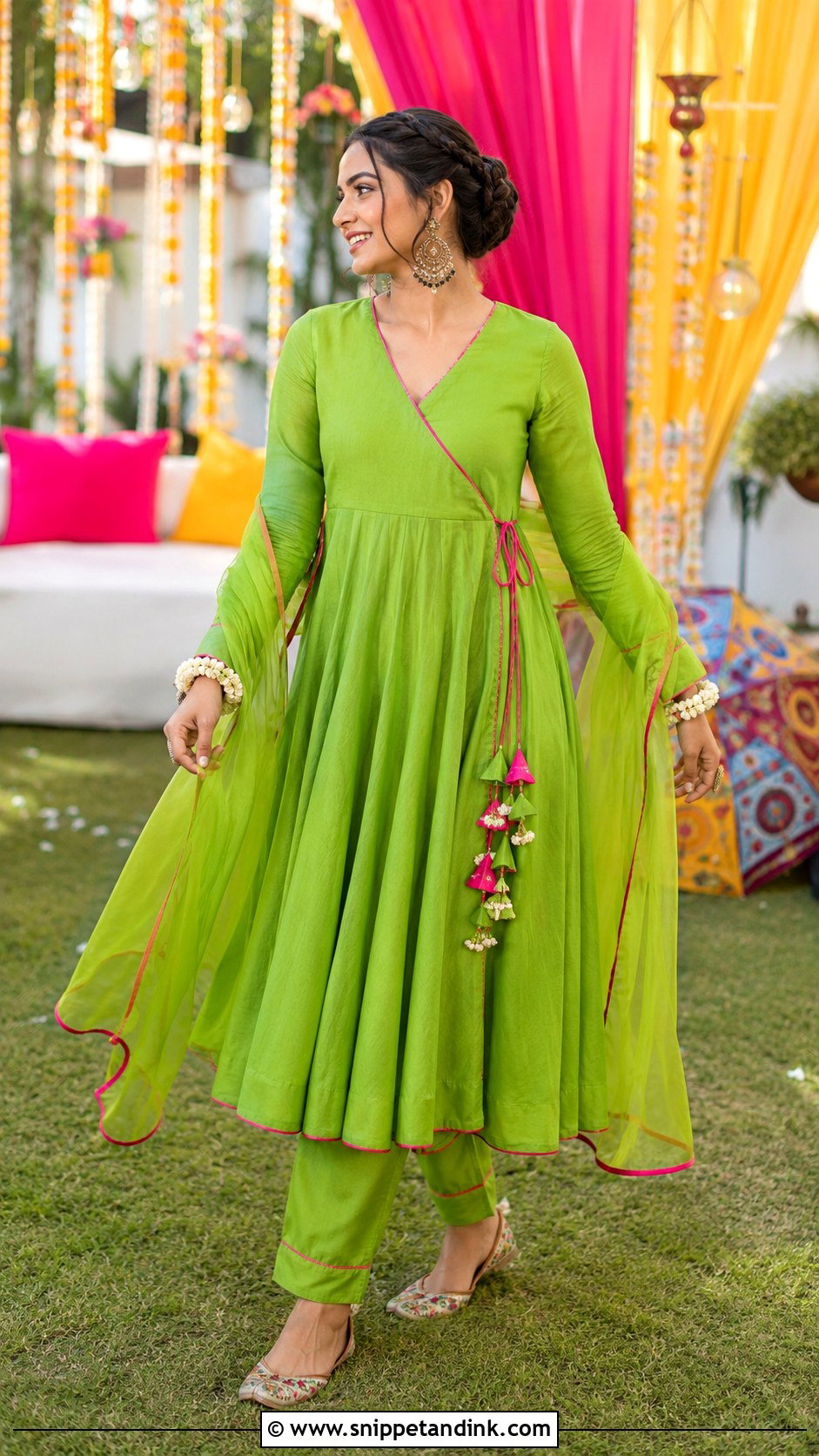 Angrakha Suit for Mehandi - Snippet and Ink - 20 Dress for Mehandi Ideas