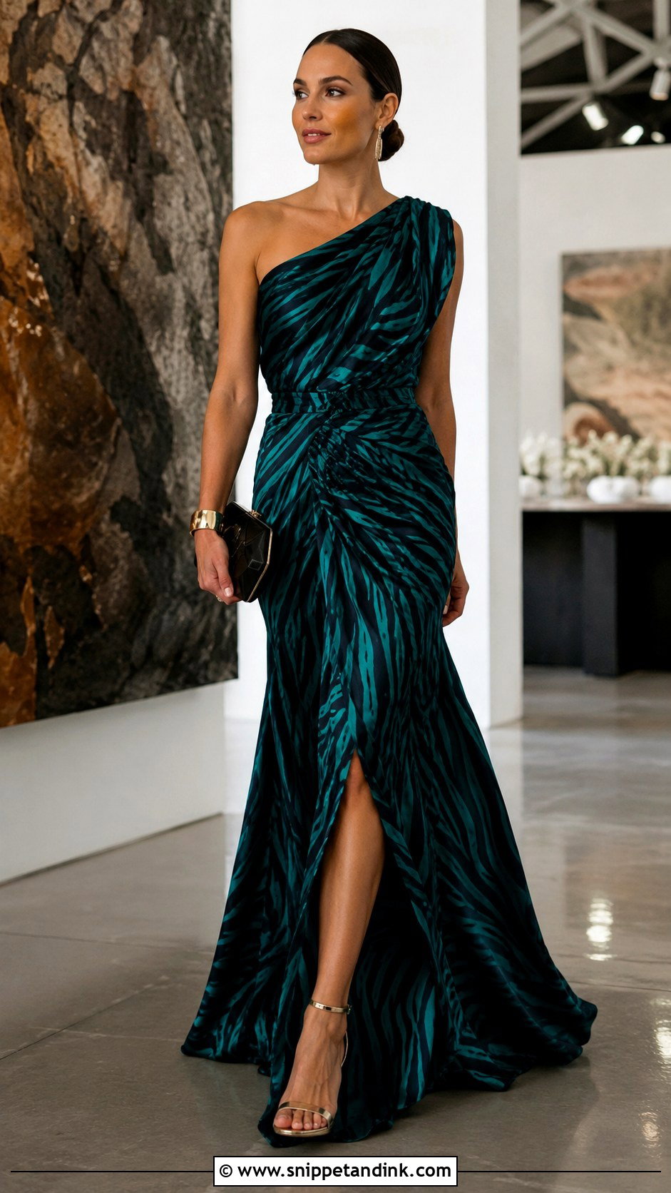 Animal Print Gown For A Funky Formal Wedding - Snippet and Ink - 20 Funky Formal Wedding Attire Ideas