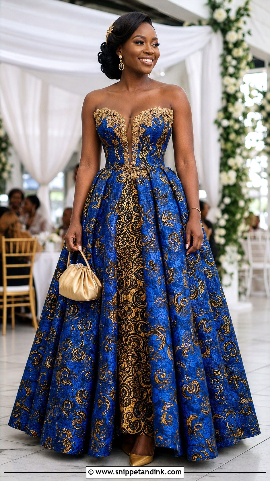 Ankara Ball Gown African Bridal Dress - Snippet and Ink - 20 African Bridal Wedding Dress Ideas