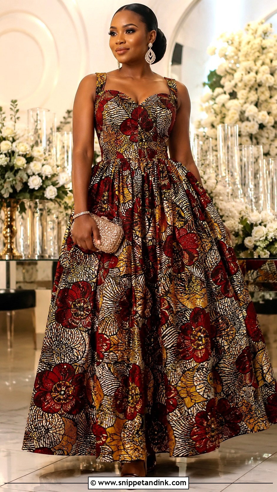 Ankara Ball Gown Gathered Gown - Snippet and Ink - 25 Gathers Gown Ankara Ideas
