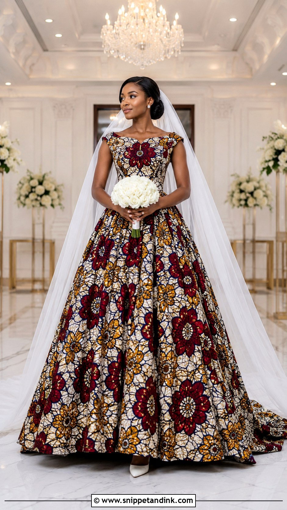 Ankara Ball Gown Wedding Dress - Snippet and Ink - 20 Ankara Wedding Gowns