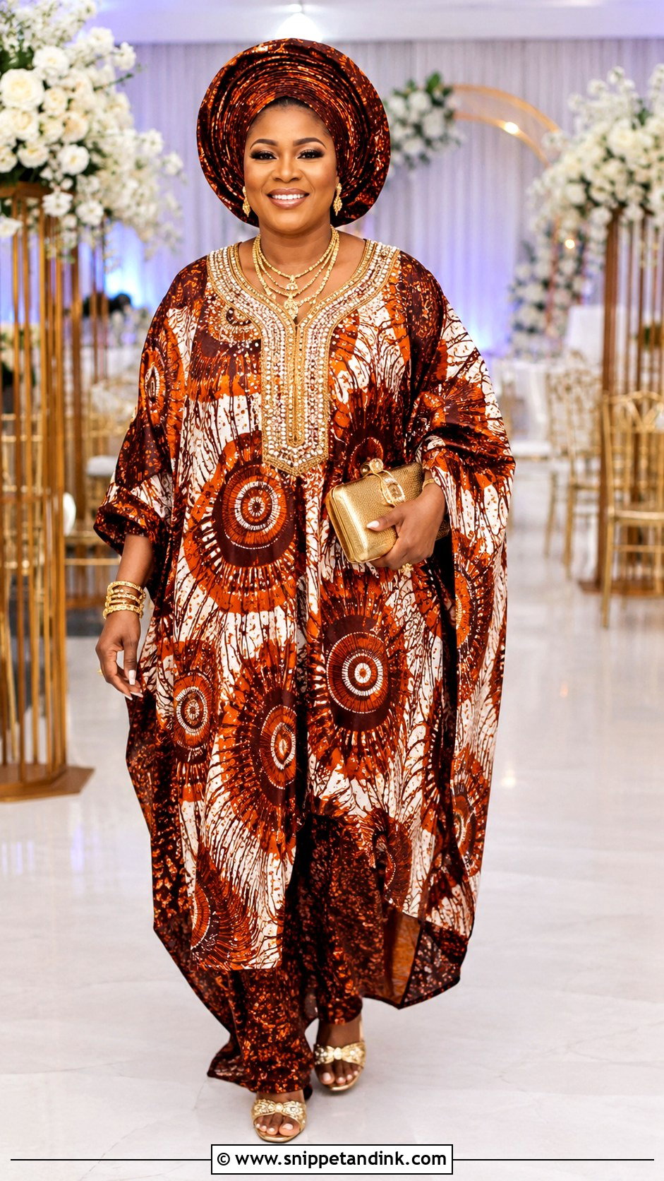 Ankara Boubou Wedding Dress - Snippet and Ink - 25 Ankara Traditional Wedding Dresses