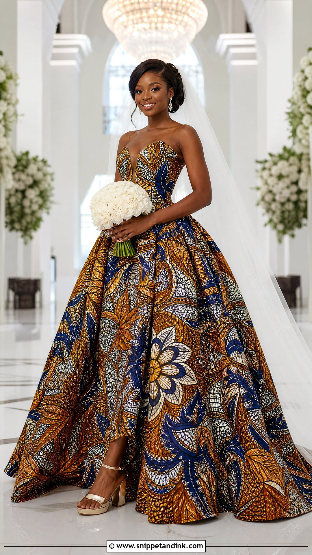 Ankara Bridal Ball Gown - Snippet and Ink - 25 Ankara Bridal Dress Styles