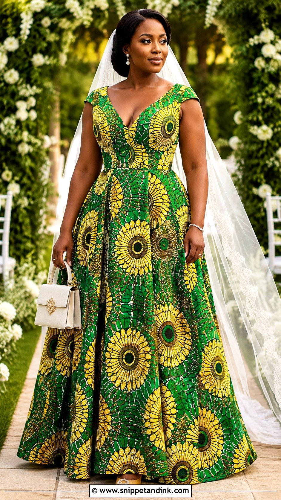 Ankara Bride A Line Dress - Snippet and Ink - 20 Ankara Bride Dress Ideas